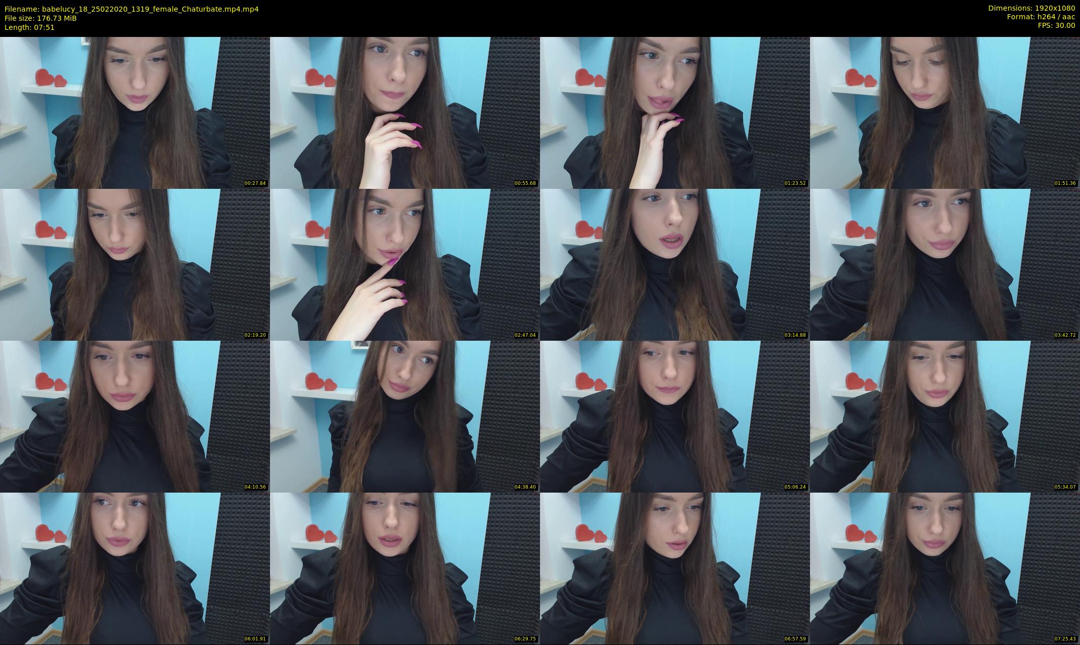 babelucy_18 — 8 minute Chaturbate female cam show recording, 1080p, Feb 25, 2020