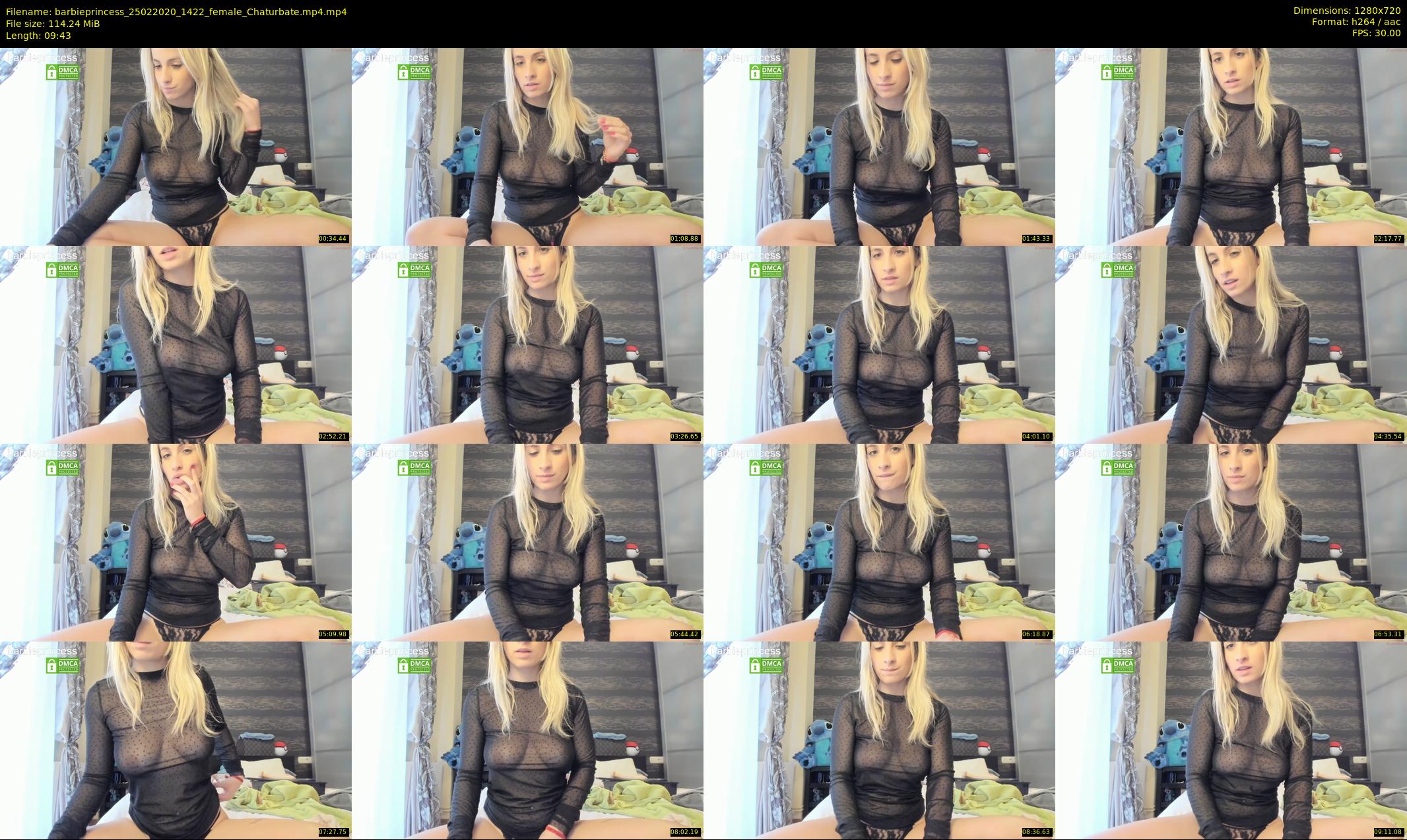 barbieprincess — 10 minute Chaturbate female cam show recording, 720p, Feb 25, 2020