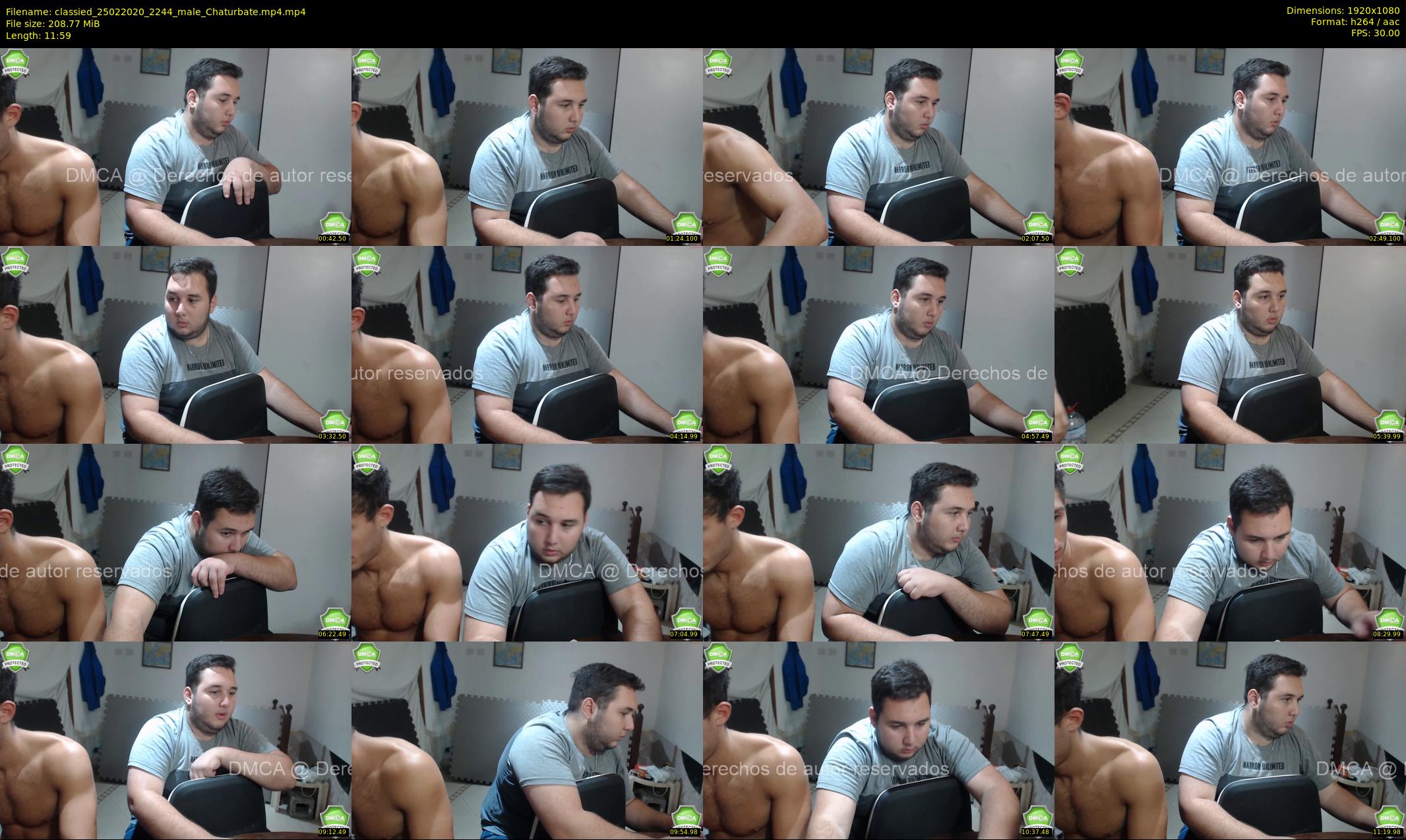 classied — 12 minute Chaturbate male cam show recording, 1080p, Feb 25, 2020