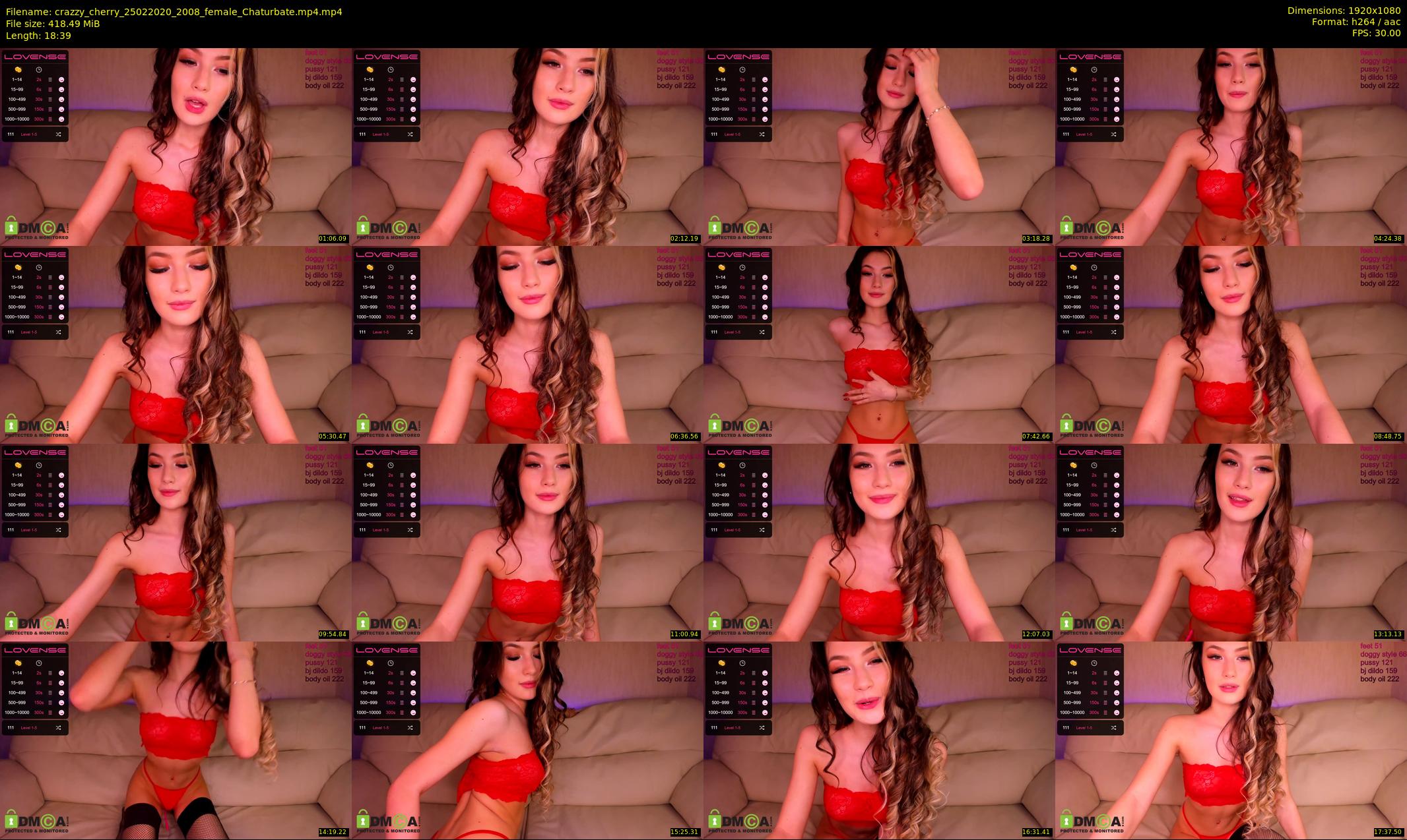 crazzy_cherry — 19 minute Chaturbate female cam show recording, 1080p, Feb 25, 2020