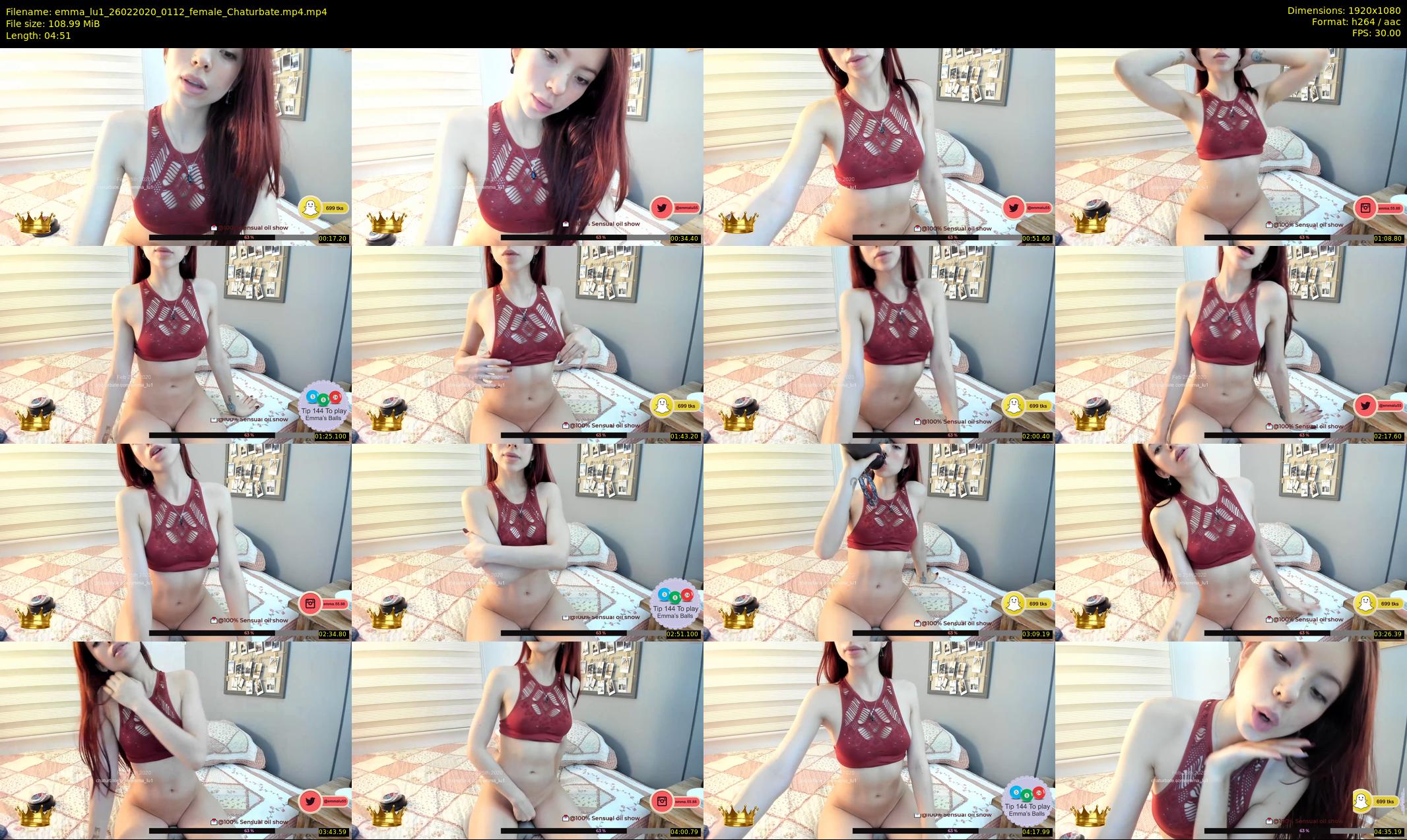 emma_lu1 — 5 minute Chaturbate female cam show recording, 1080p, Feb 26, 2020