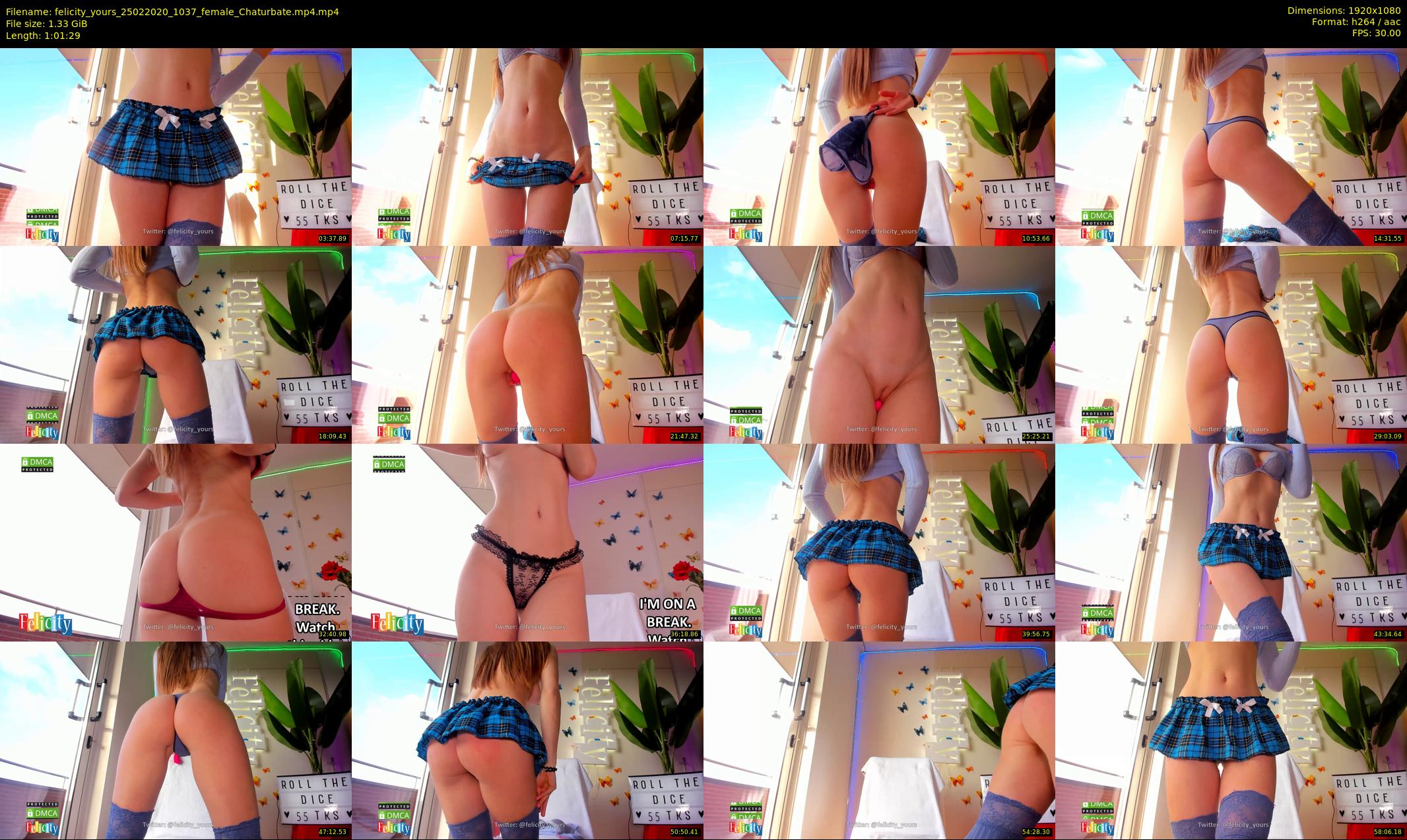 felicity_yours — 62 minute Chaturbate female cam show recording, 1080p, Feb 25, 2020
