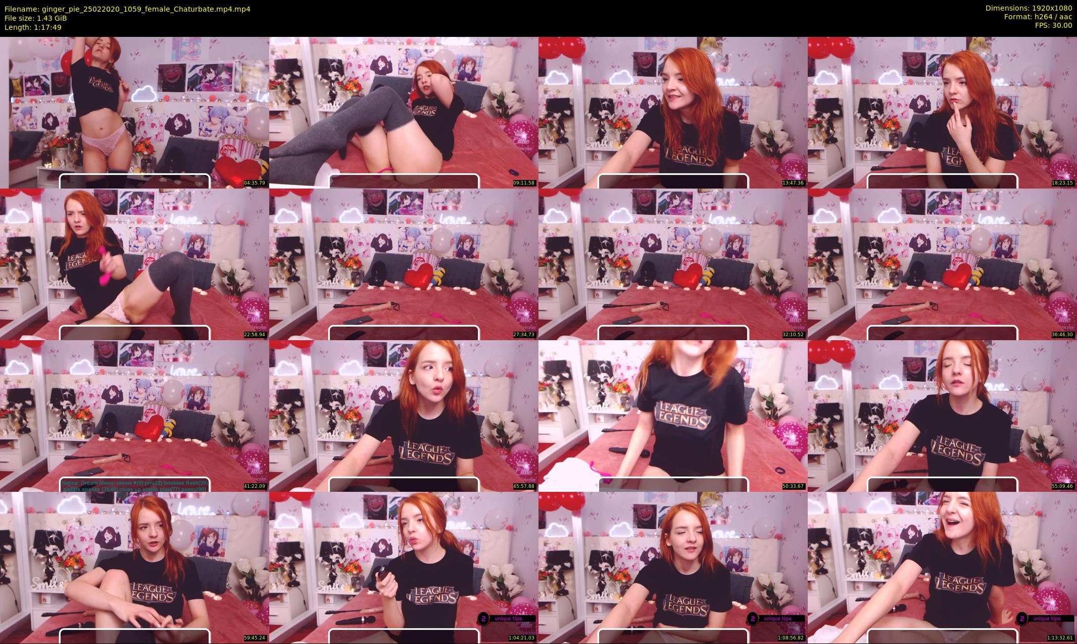 ginger_pie — 78 minute Chaturbate female cam show recording, 1080p, Feb 25, 2020