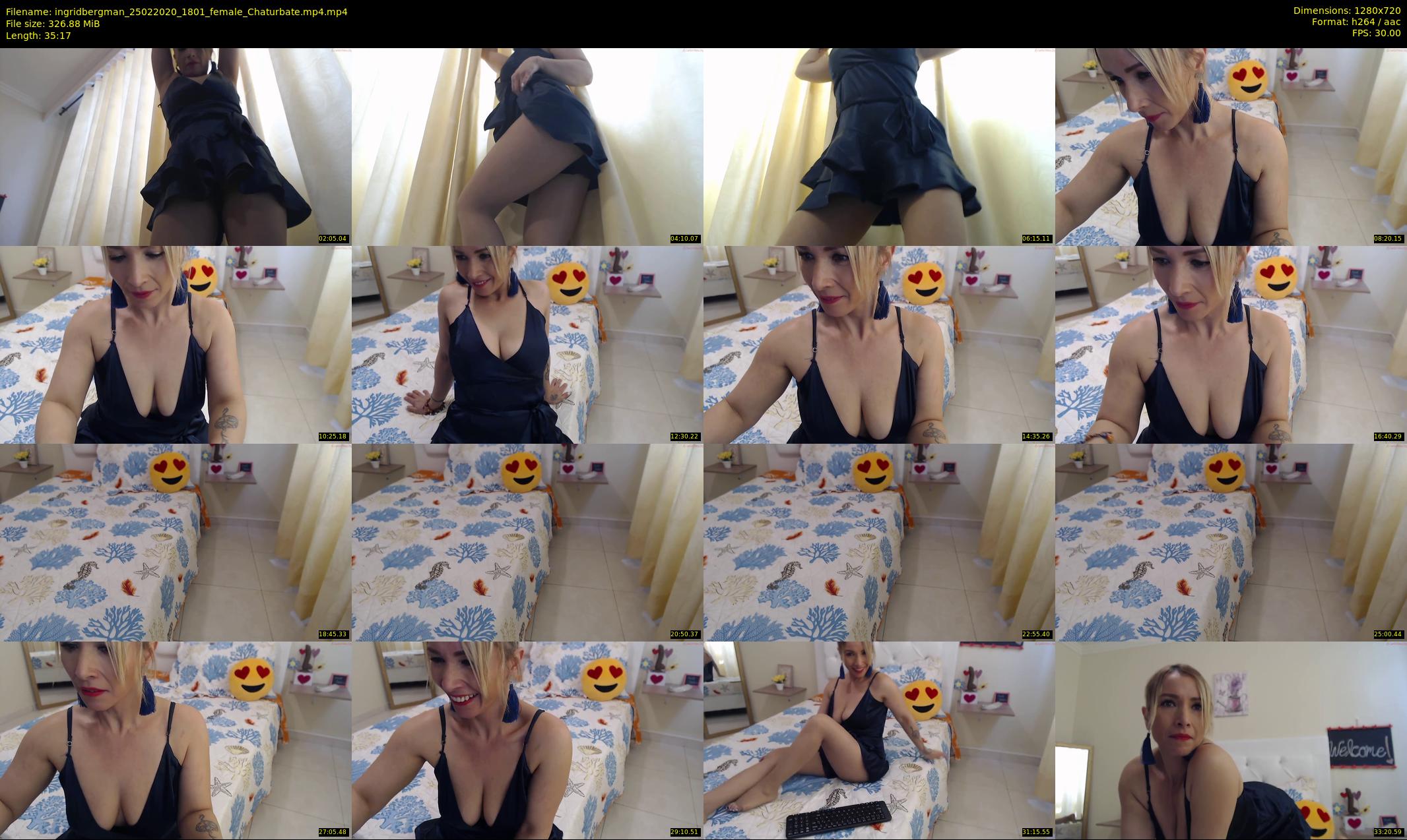 ingridbergman — 36 minute Chaturbate female cam show recording, 720p, Feb 25, 2020