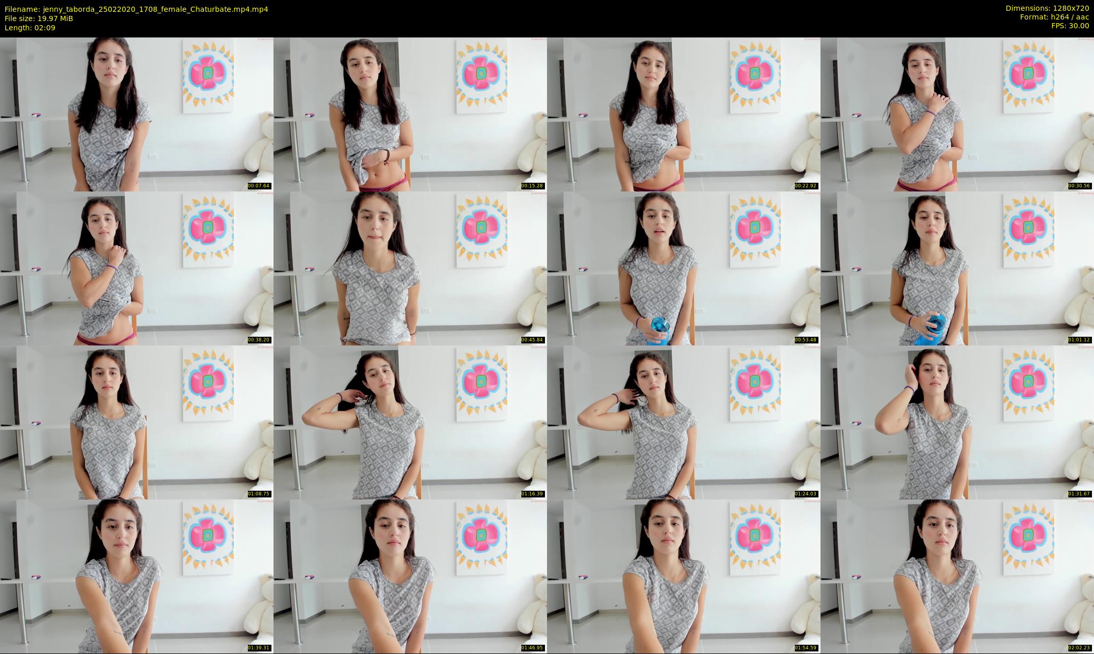 jenny_taborda — 3 minute Chaturbate female cam show recording, 720p, Feb 25, 2020