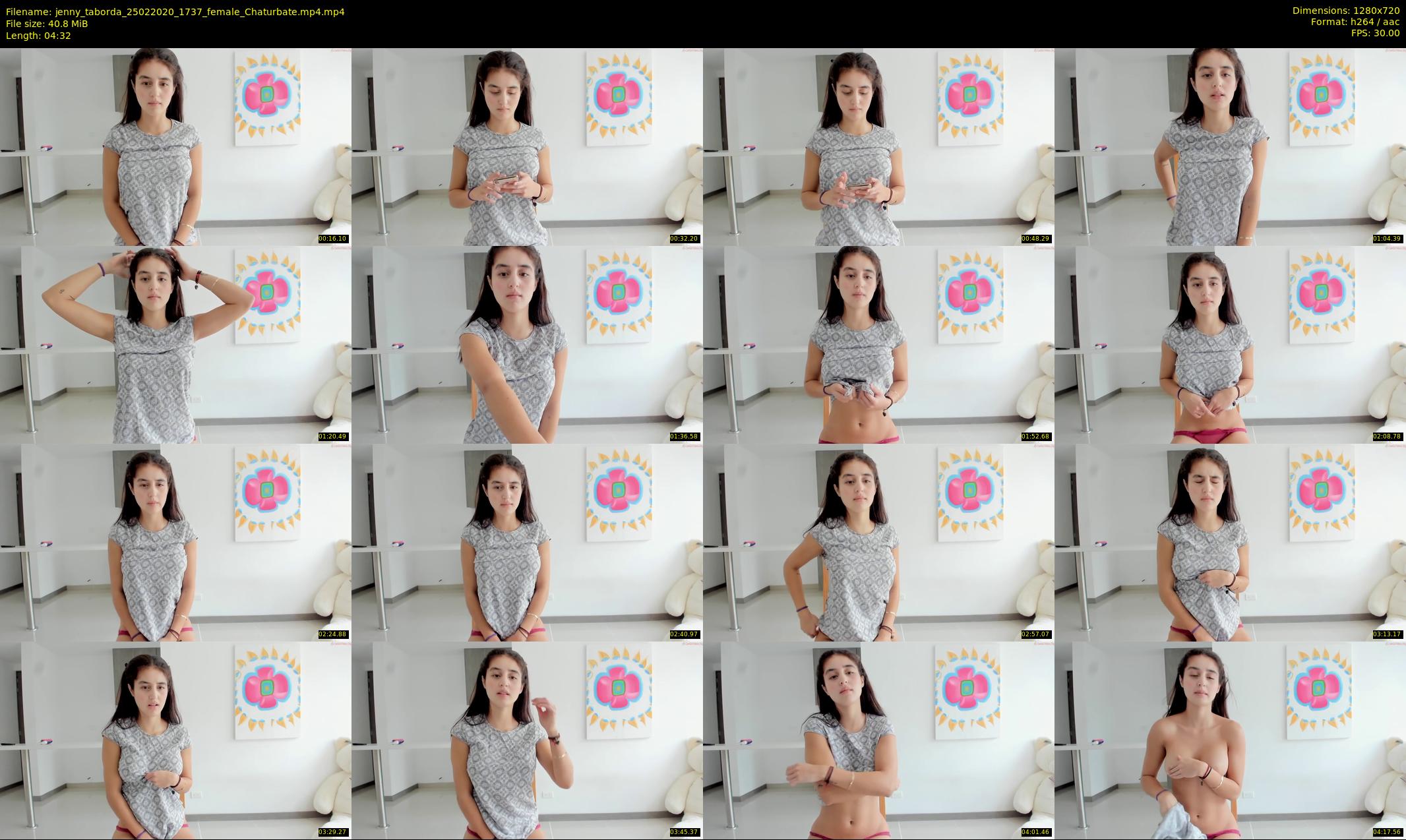 jenny_taborda — 5 minute Chaturbate female cam show recording, 720p, Feb 25, 2020