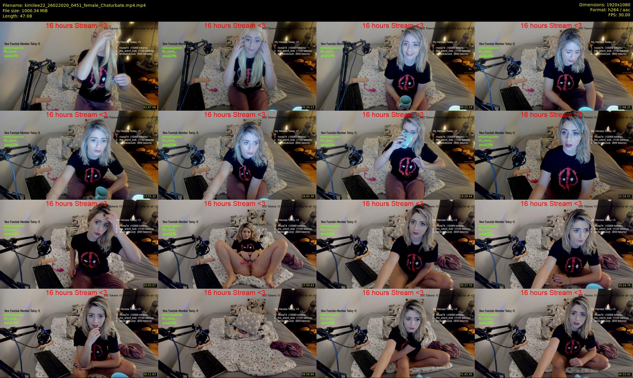 kimilee22 — 48 minute Chaturbate female cam show recording, 1080p, Feb 26, 2020