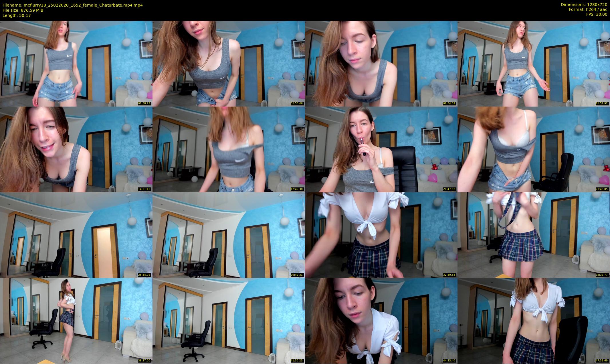 mcflurry18 — 51 minute Chaturbate female cam show recording, 720p, Feb 25, 2020