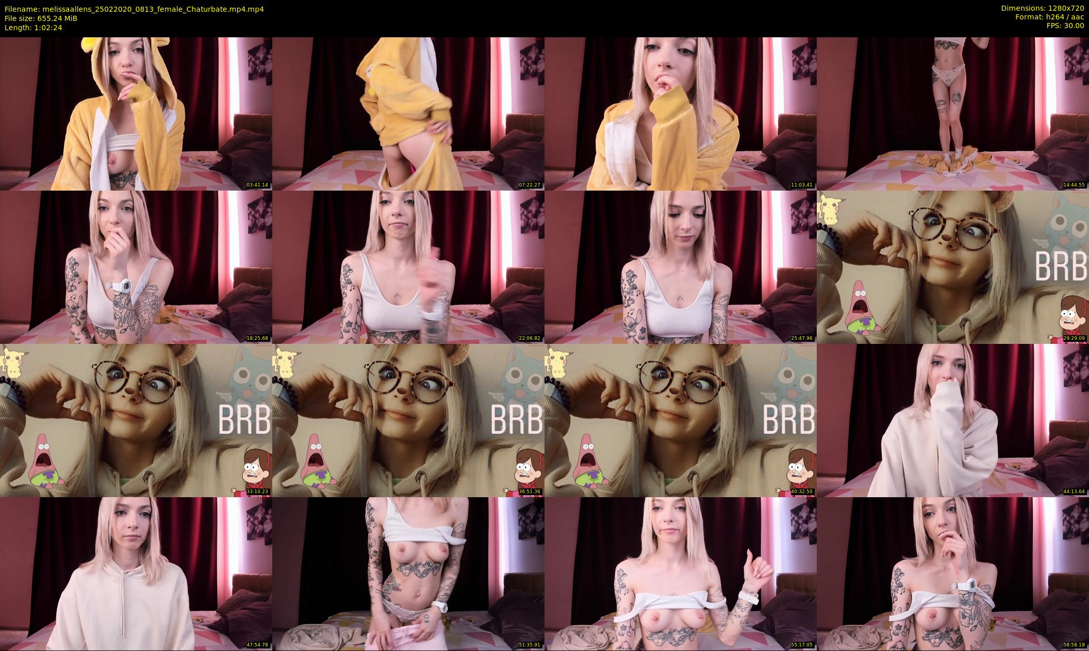 melissaallens — 63 minute Chaturbate female cam show recording, 720p, Feb 25, 2020