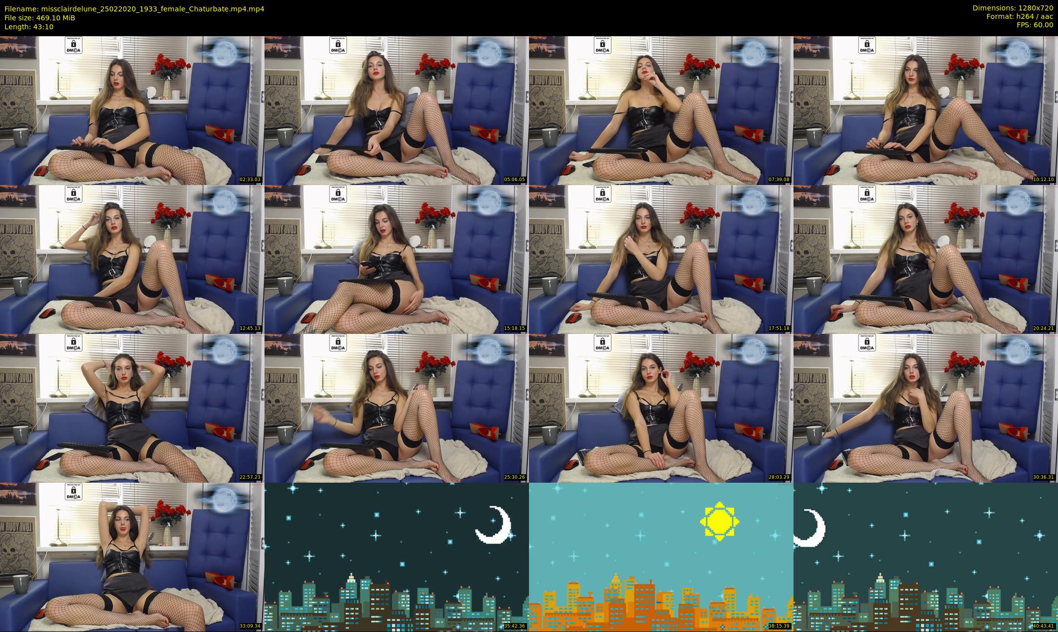 missclairdelune — 44 minute Chaturbate female cam show recording, 720p, Feb 25, 2020