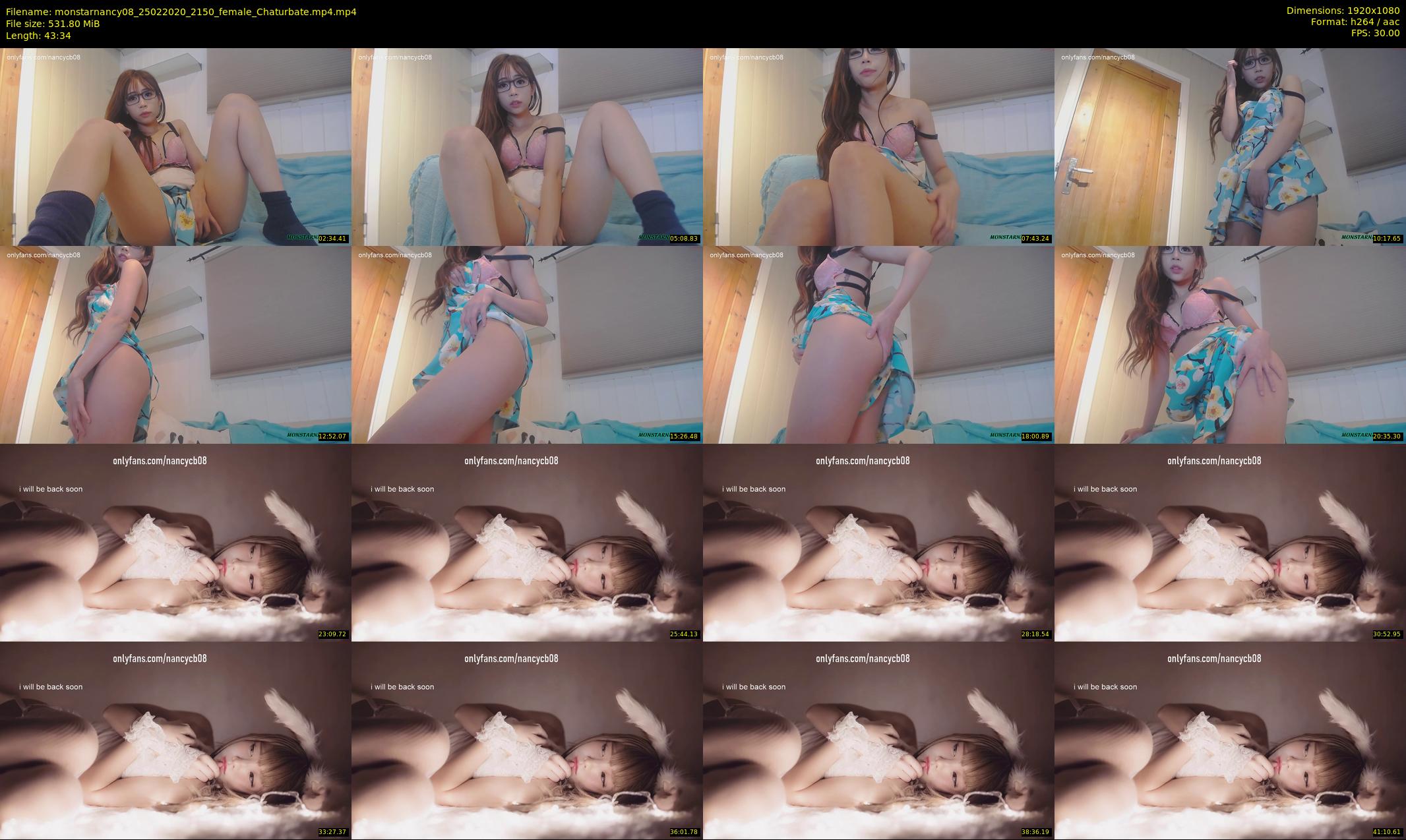 monstarnancy08 — 44 minute Chaturbate female cam show recording, 1080p, Feb 25, 2020