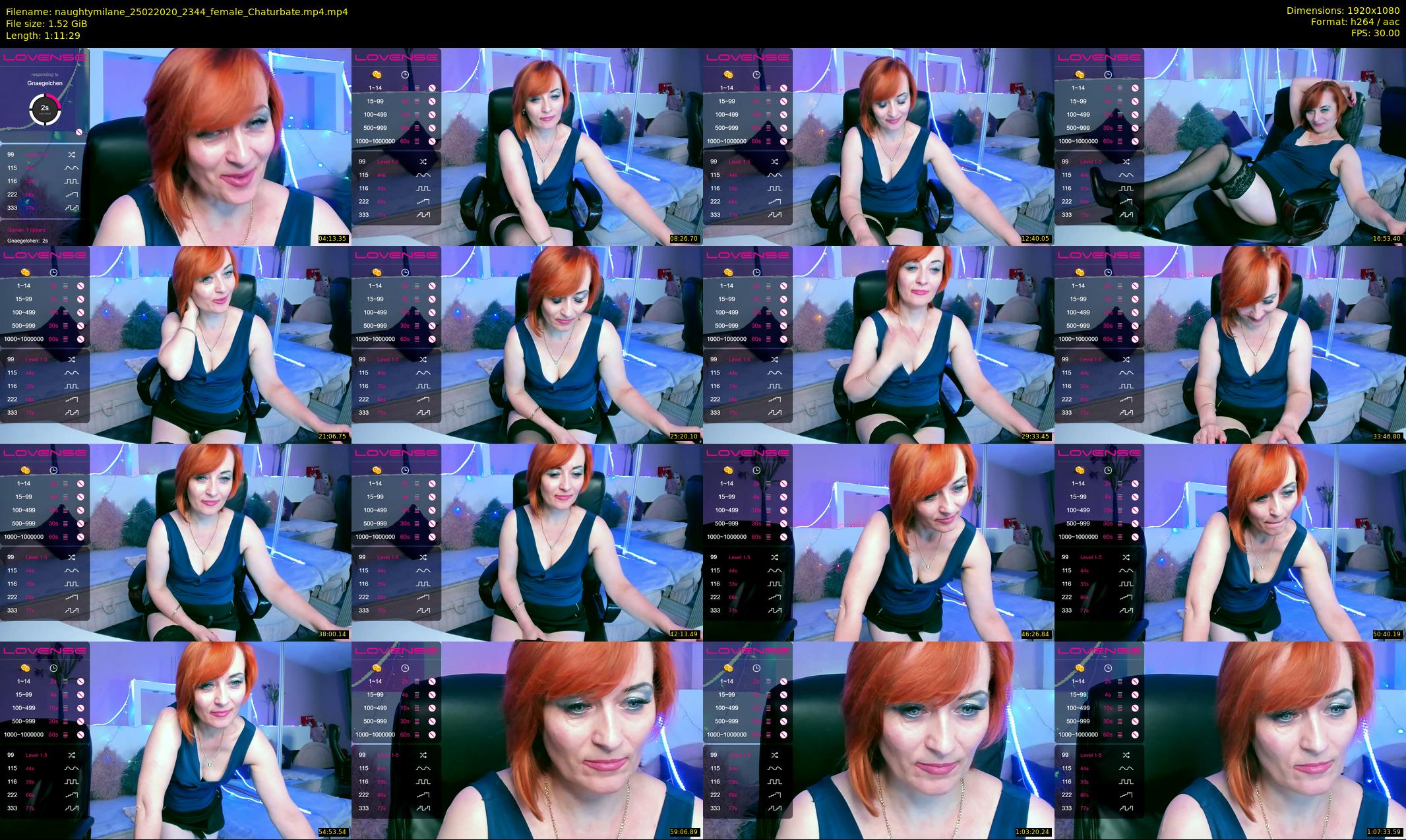 naughtymilane — 72 minute Chaturbate female cam show recording, 1080p, Feb 25, 2020