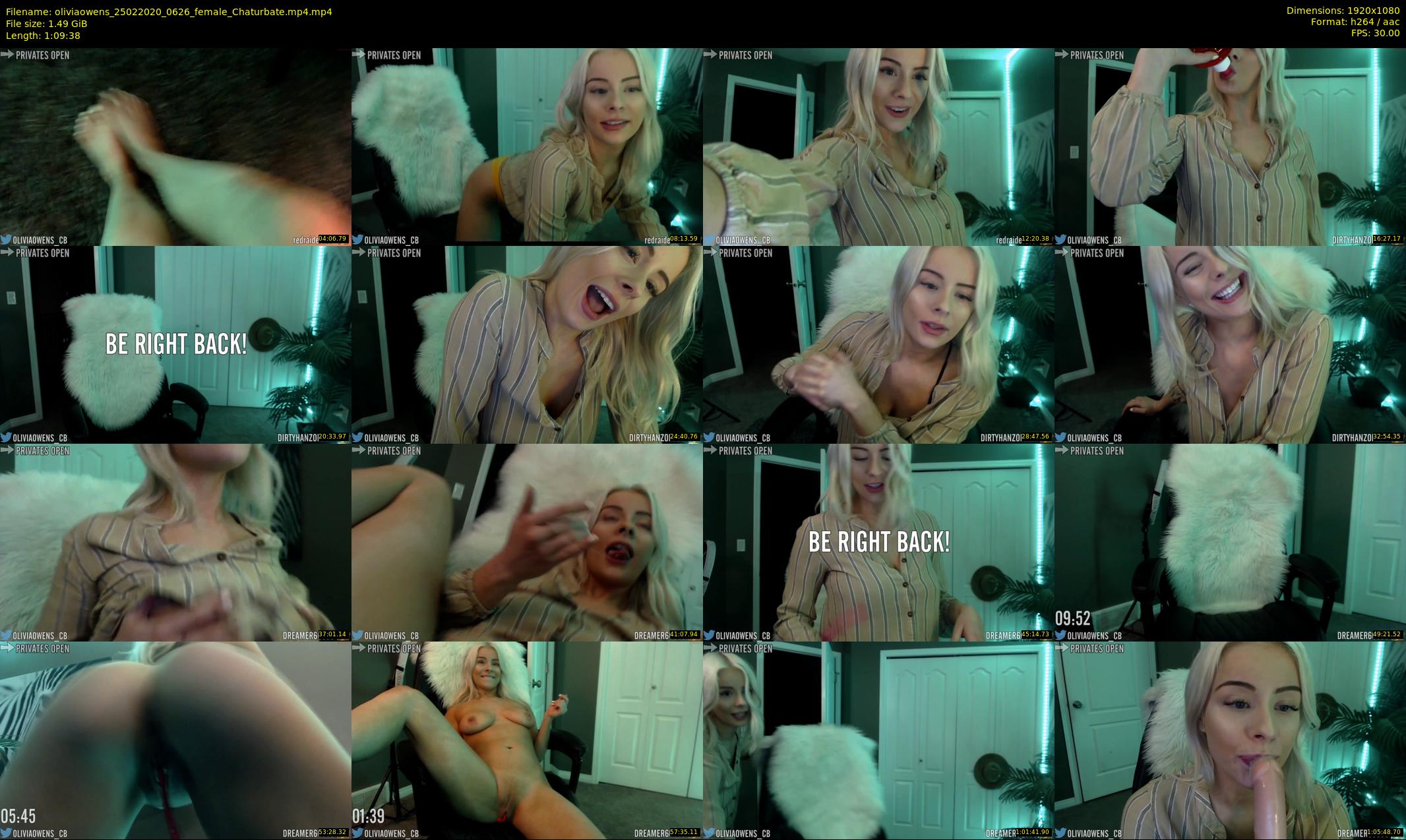 oliviaowens — 70 minute Chaturbate female cam show recording, 1080p, Feb 25, 2020