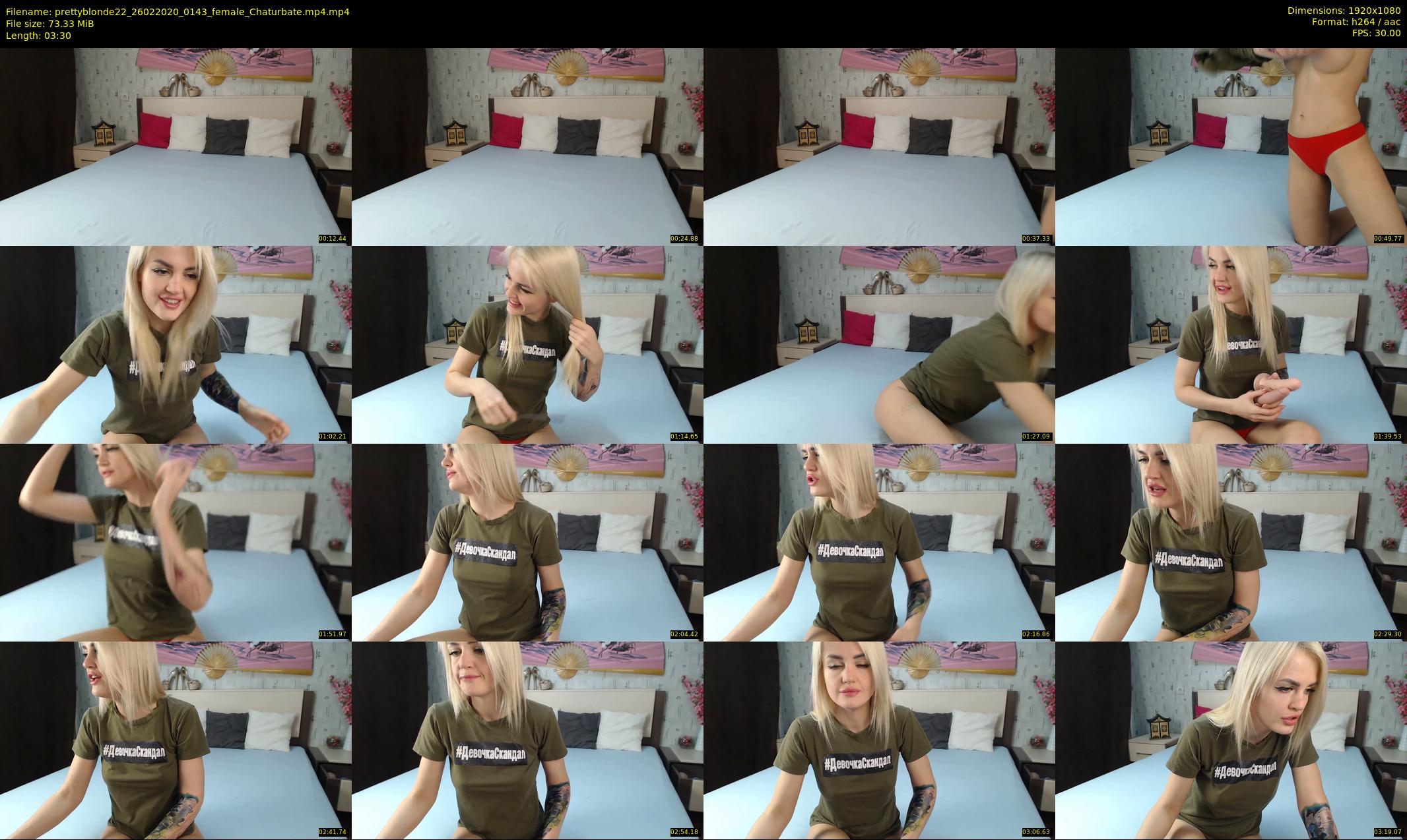 prettyblonde22 — 4 minute Chaturbate female cam show recording, 1080p, Feb 26, 2020