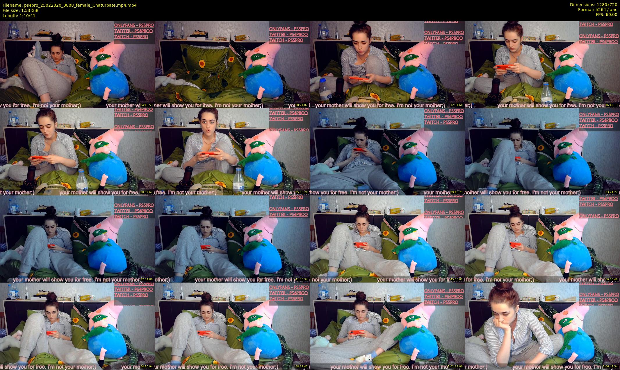 ps4pro — 71 minute Chaturbate female cam show recording, 720p, Feb 25, 2020