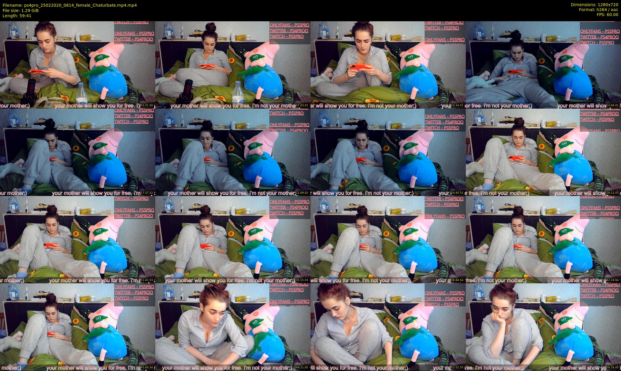 ps4pro — 60 minute Chaturbate female cam show recording, 720p, Feb 25, 2020