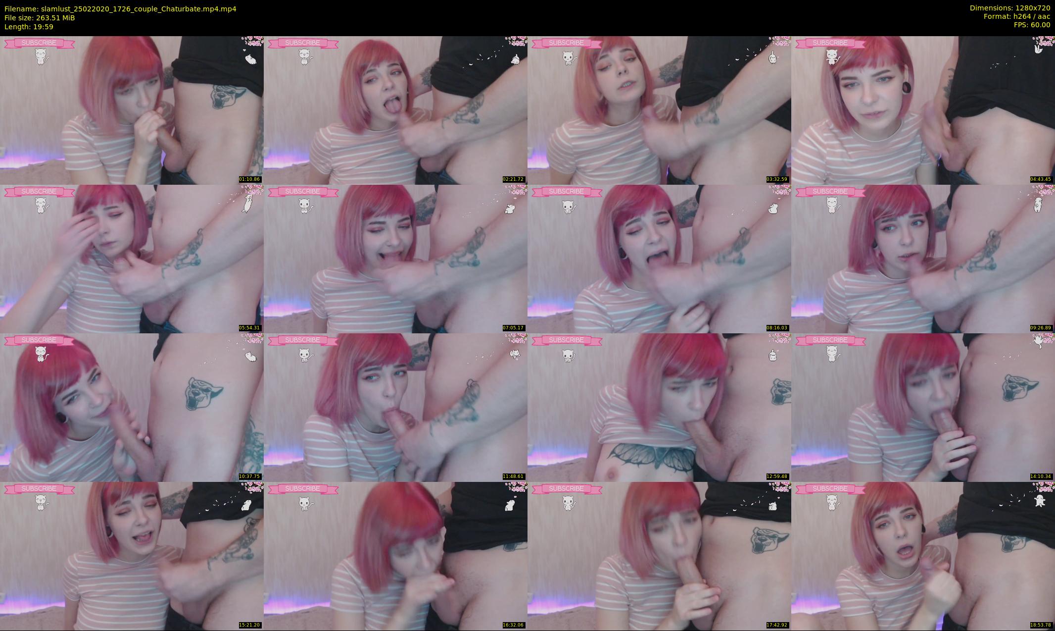 slamlust — 20 minute Chaturbate couple cam show recording, 720p, Feb 25, 2020