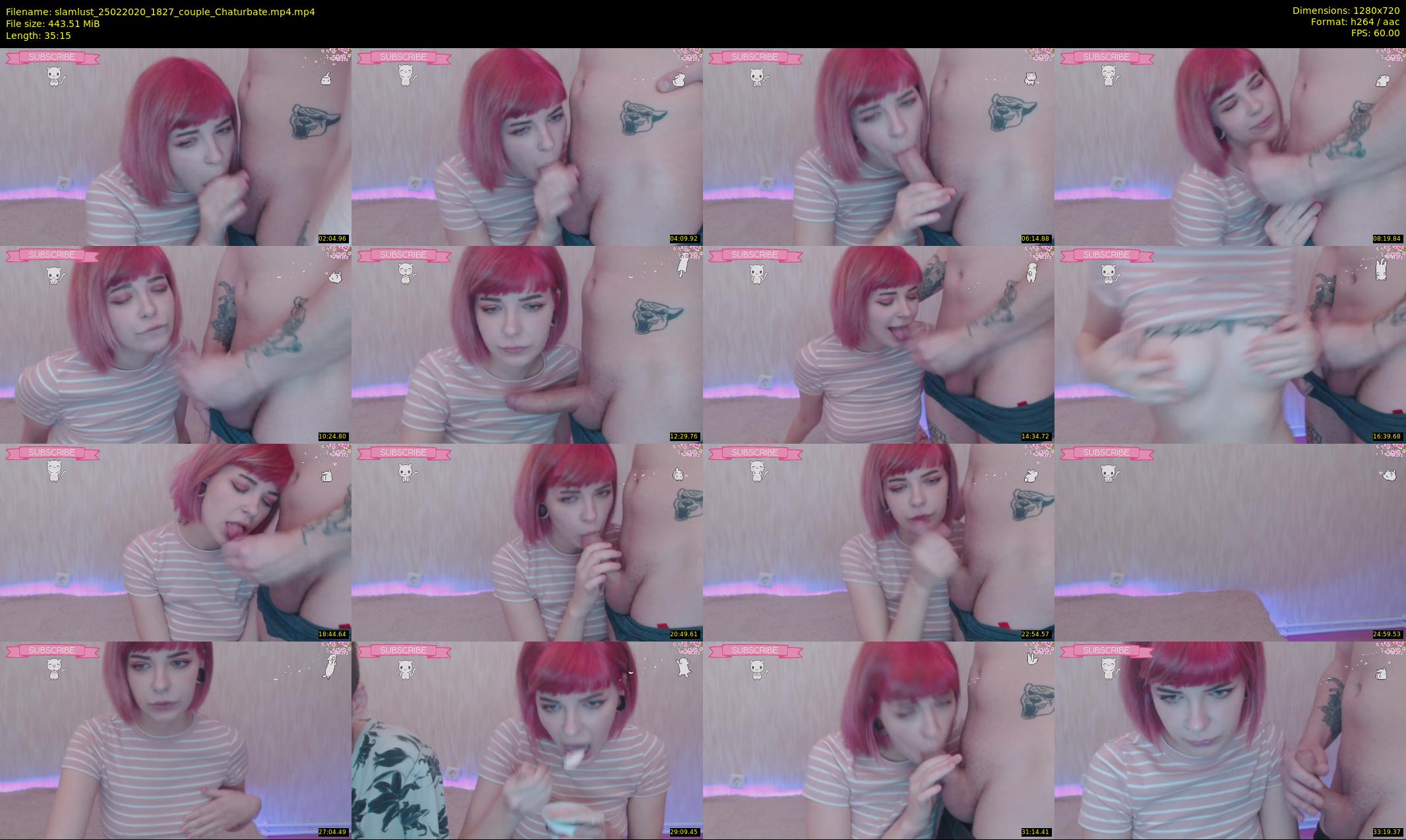 slamlust — 36 minute Chaturbate couple cam show recording, 720p, Feb 25, 2020