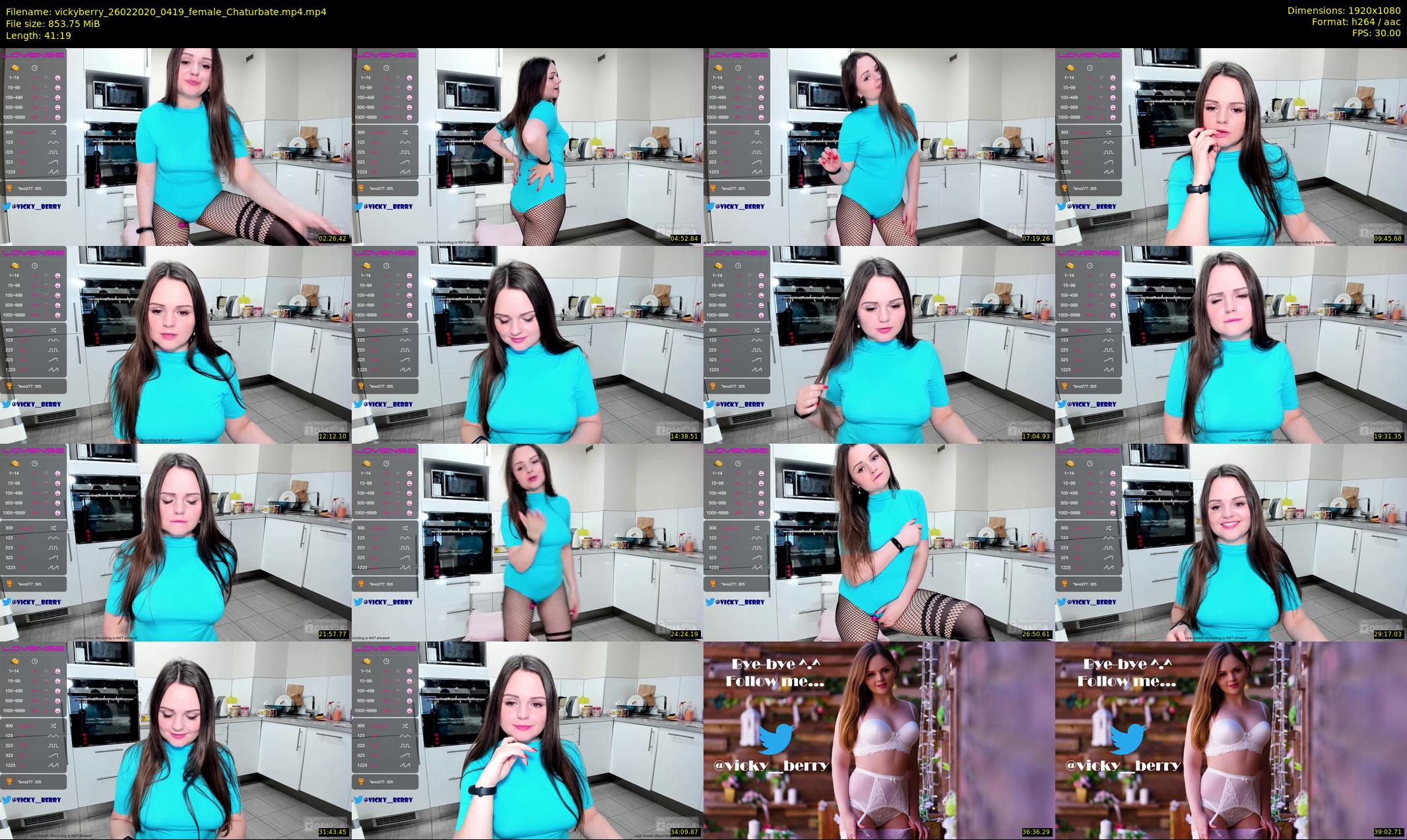 vickyberry — 42 minute Chaturbate female cam show recording, 1080p, Feb 26, 2020