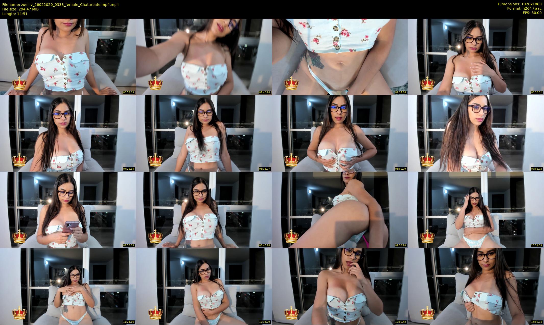 zoeliiv — 15 minute Chaturbate female cam show recording, 1080p, Feb 26, 2020