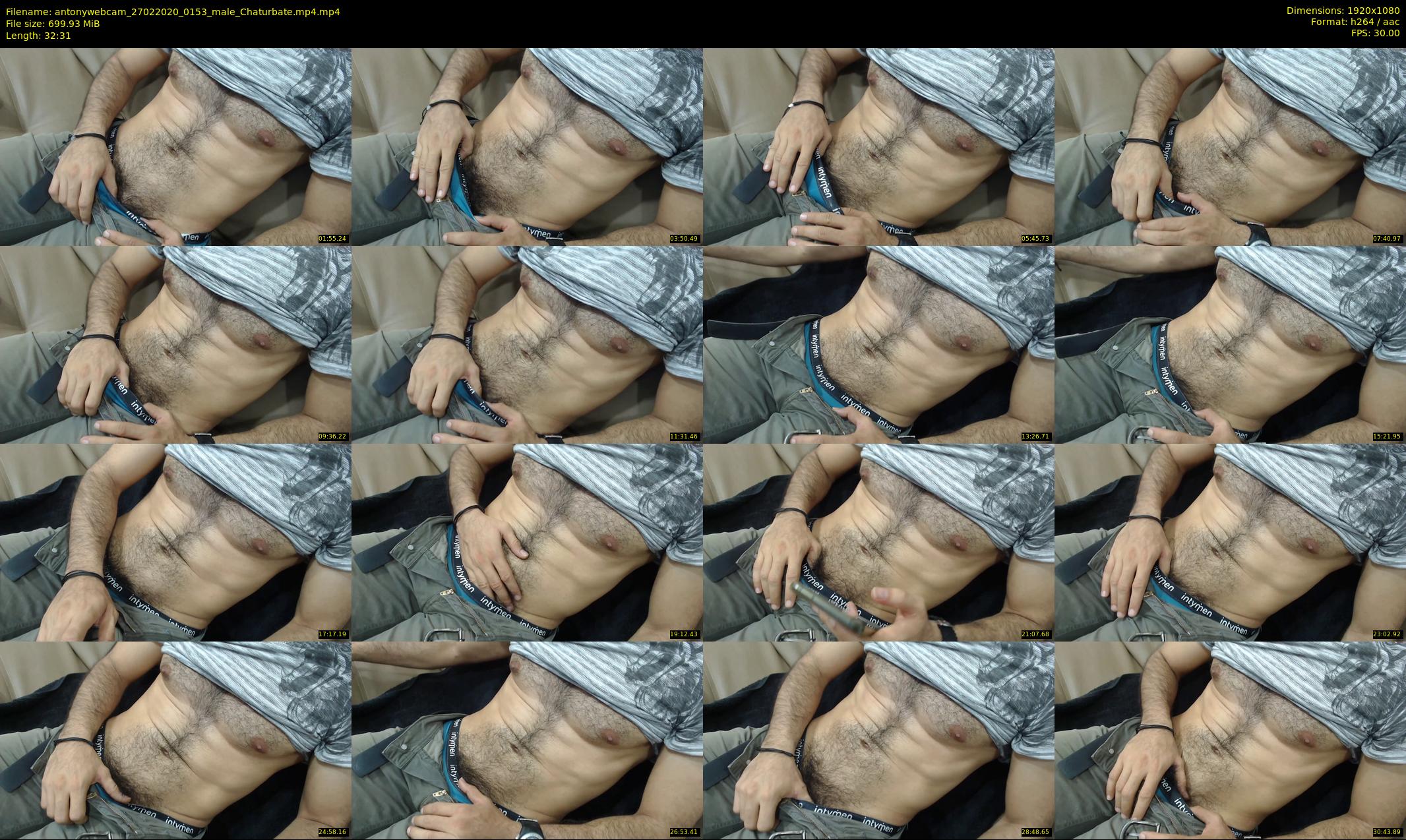 antonywebcam — 33 minute Chaturbate male cam show recording, 1080p, Feb 27, 2020
