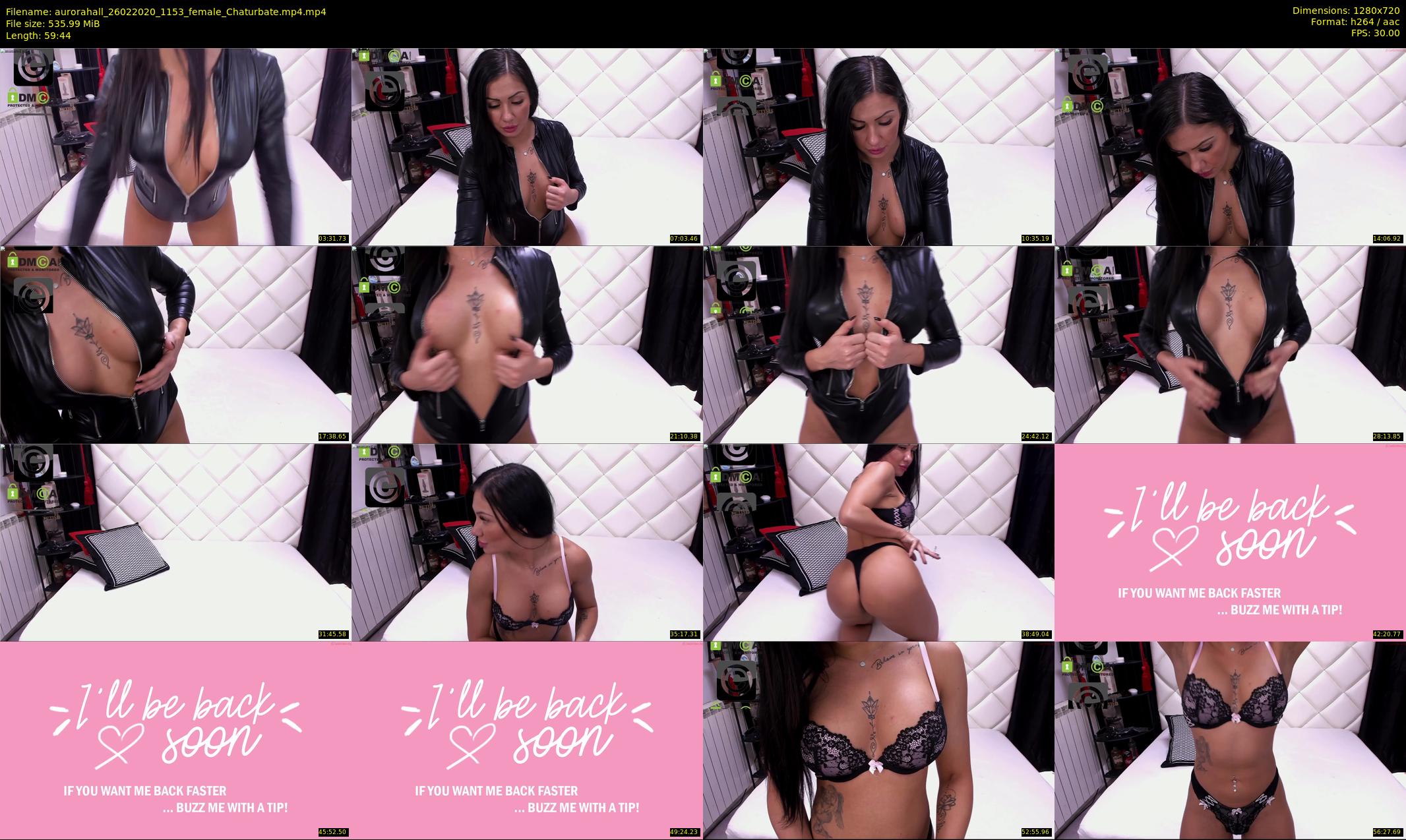 aurorahall — 60 minute Chaturbate female cam show recording, 720p, Feb 26, 2020