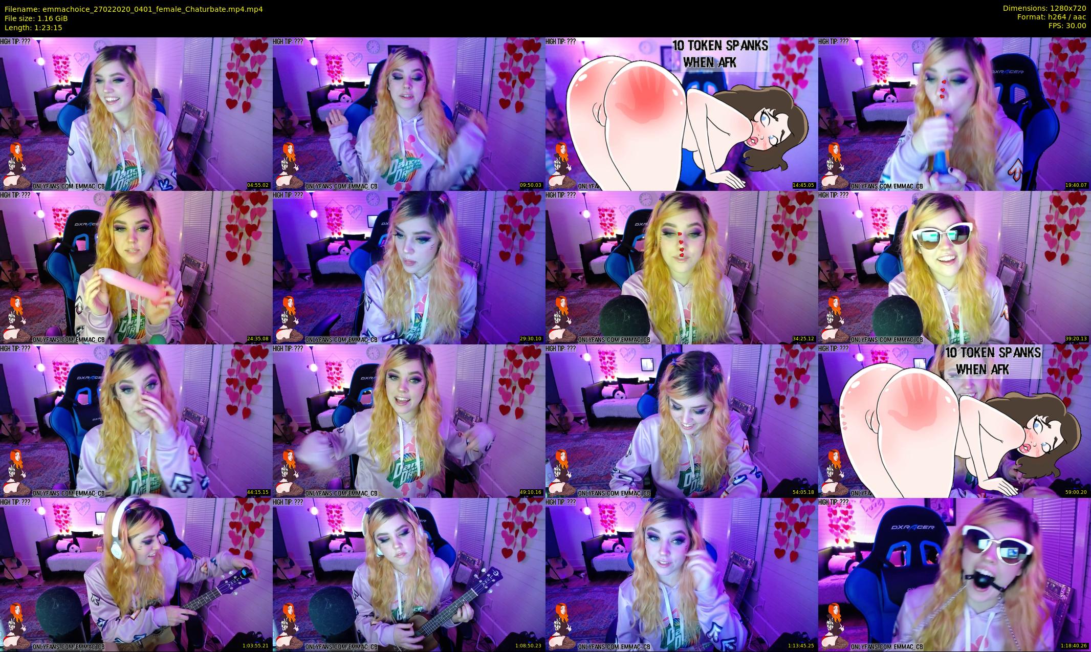 emmachoice — 84 minute Chaturbate female cam show recording, 720p, Feb 27, 2020