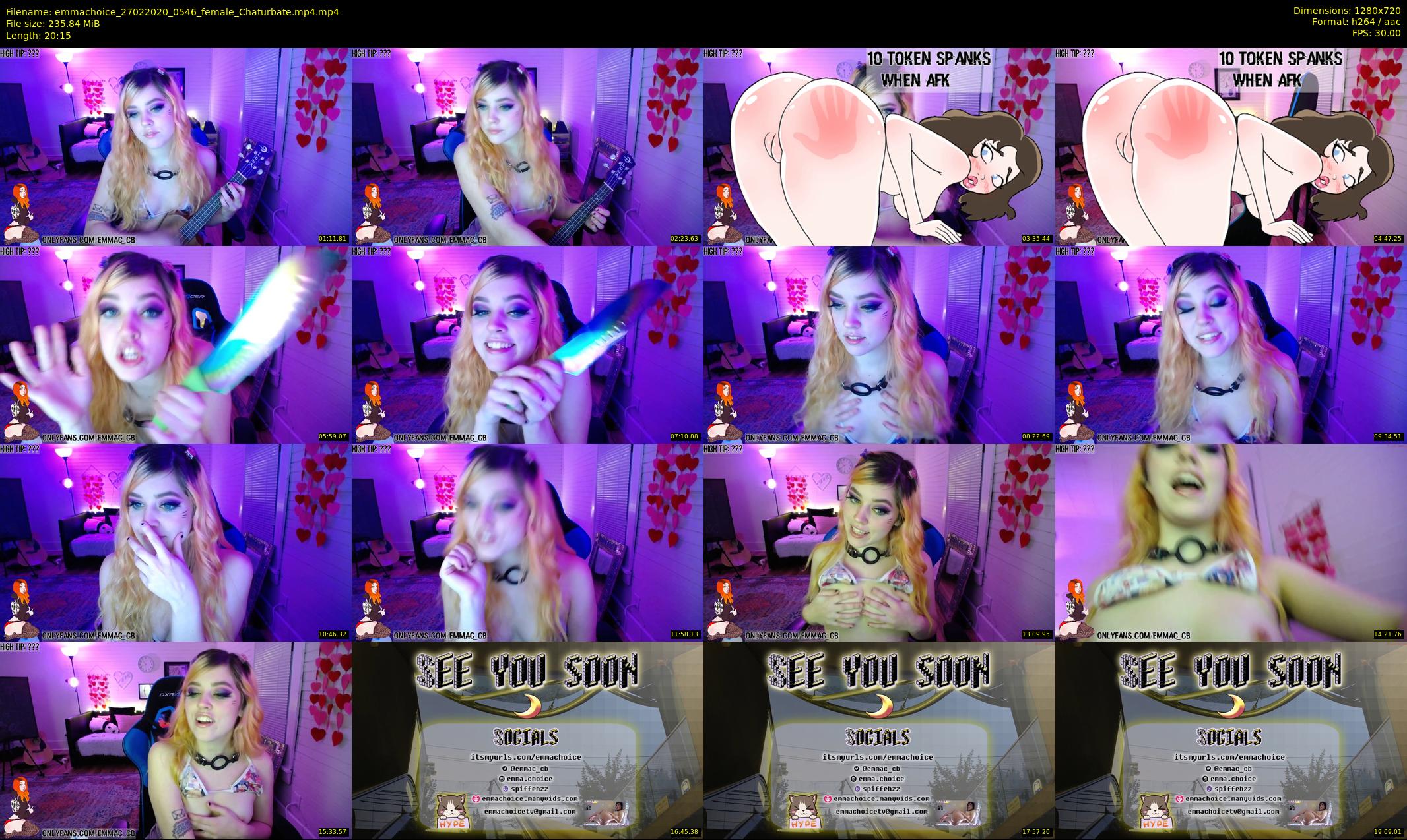 emmachoice — 21 minute Chaturbate female cam show recording, 720p, Feb 27, 2020