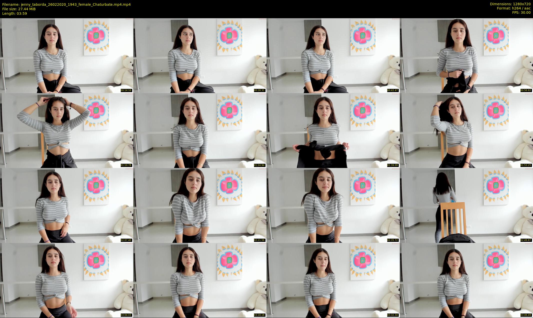 jenny_taborda — 4 minute Chaturbate female cam show recording, 720p, Feb 26, 2020