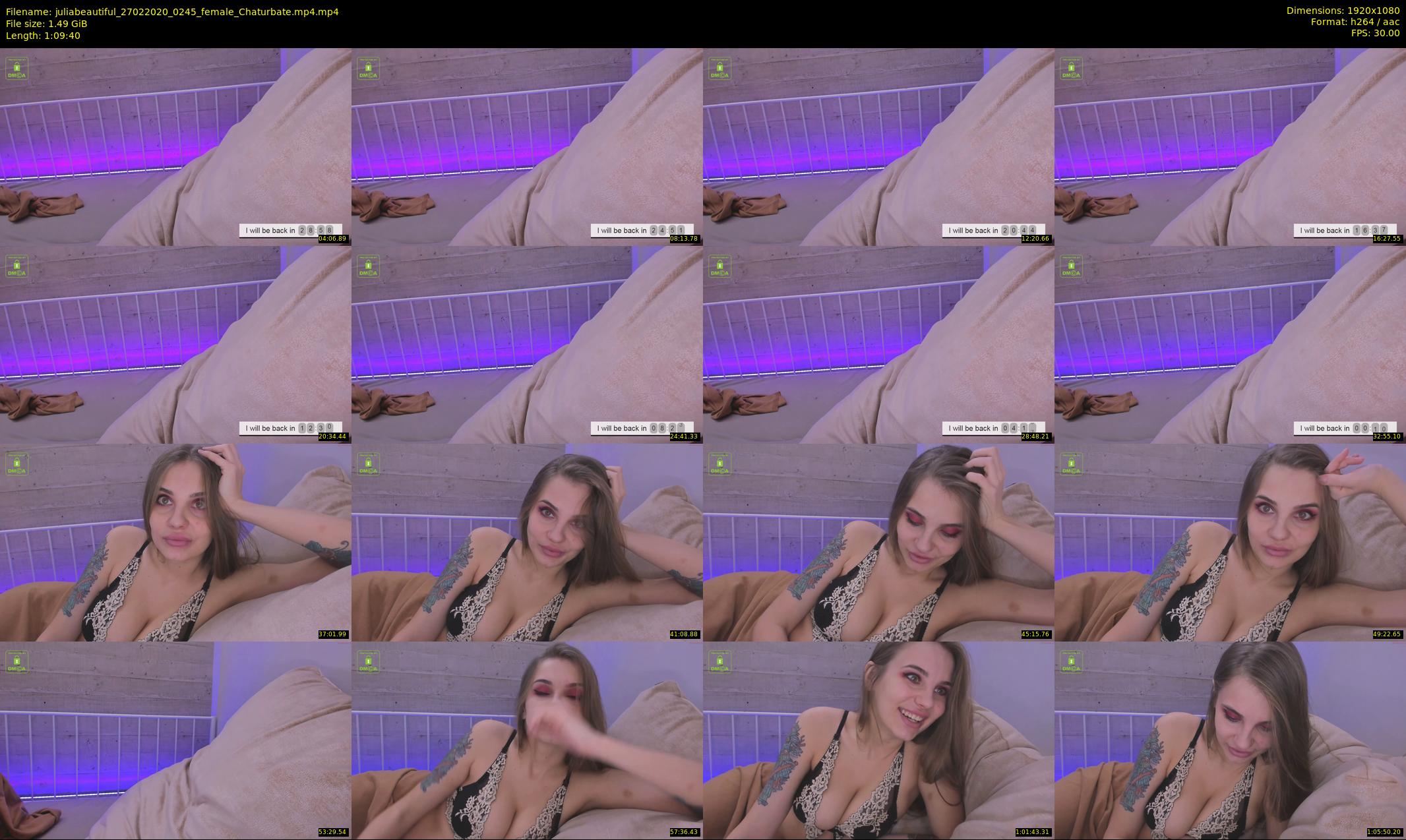 juliabeautiful — 70 minute Chaturbate female cam show recording, 1080p, Feb 27, 2020