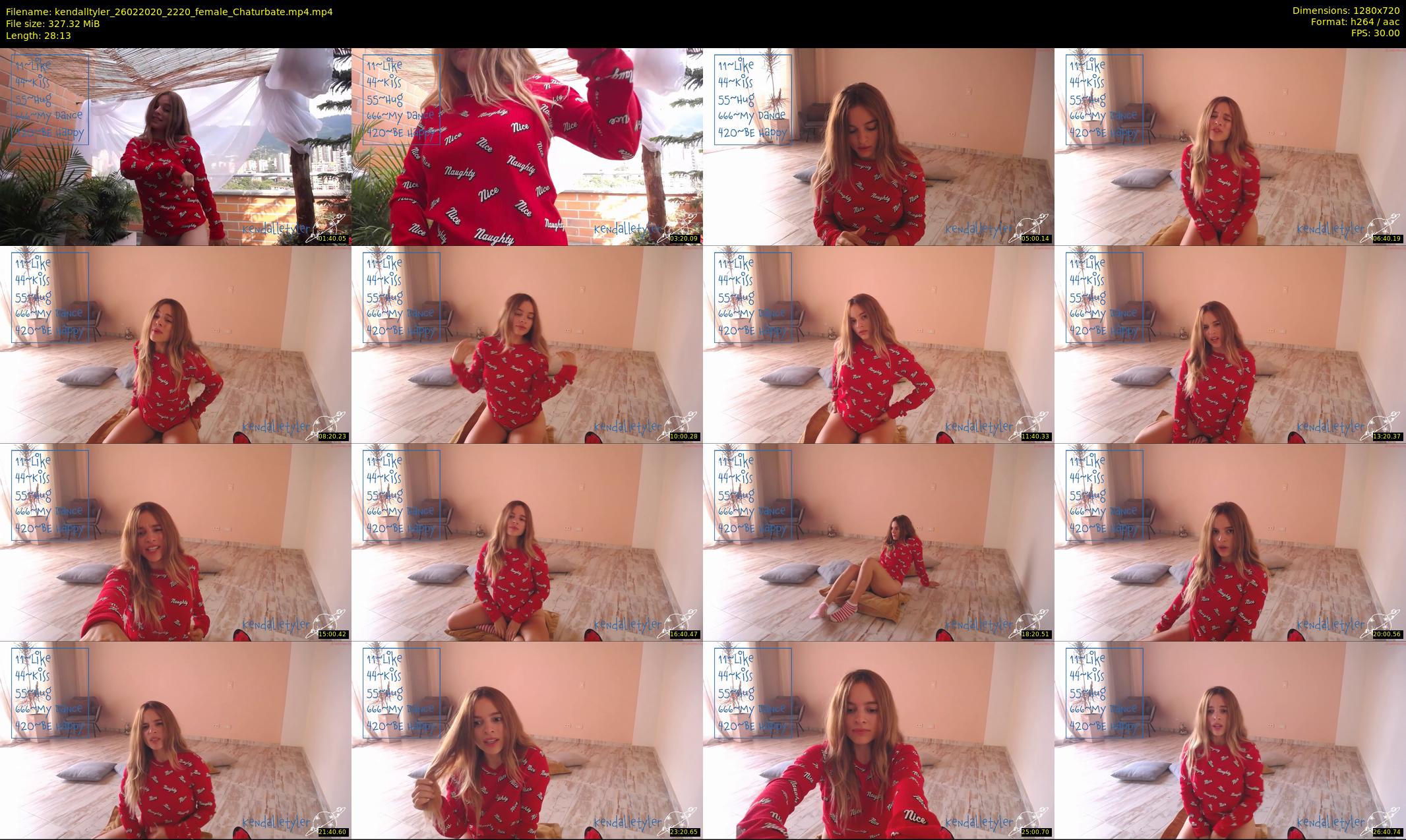 kendalltyler — 29 minute Chaturbate female cam show recording, 720p, Feb 26, 2020
