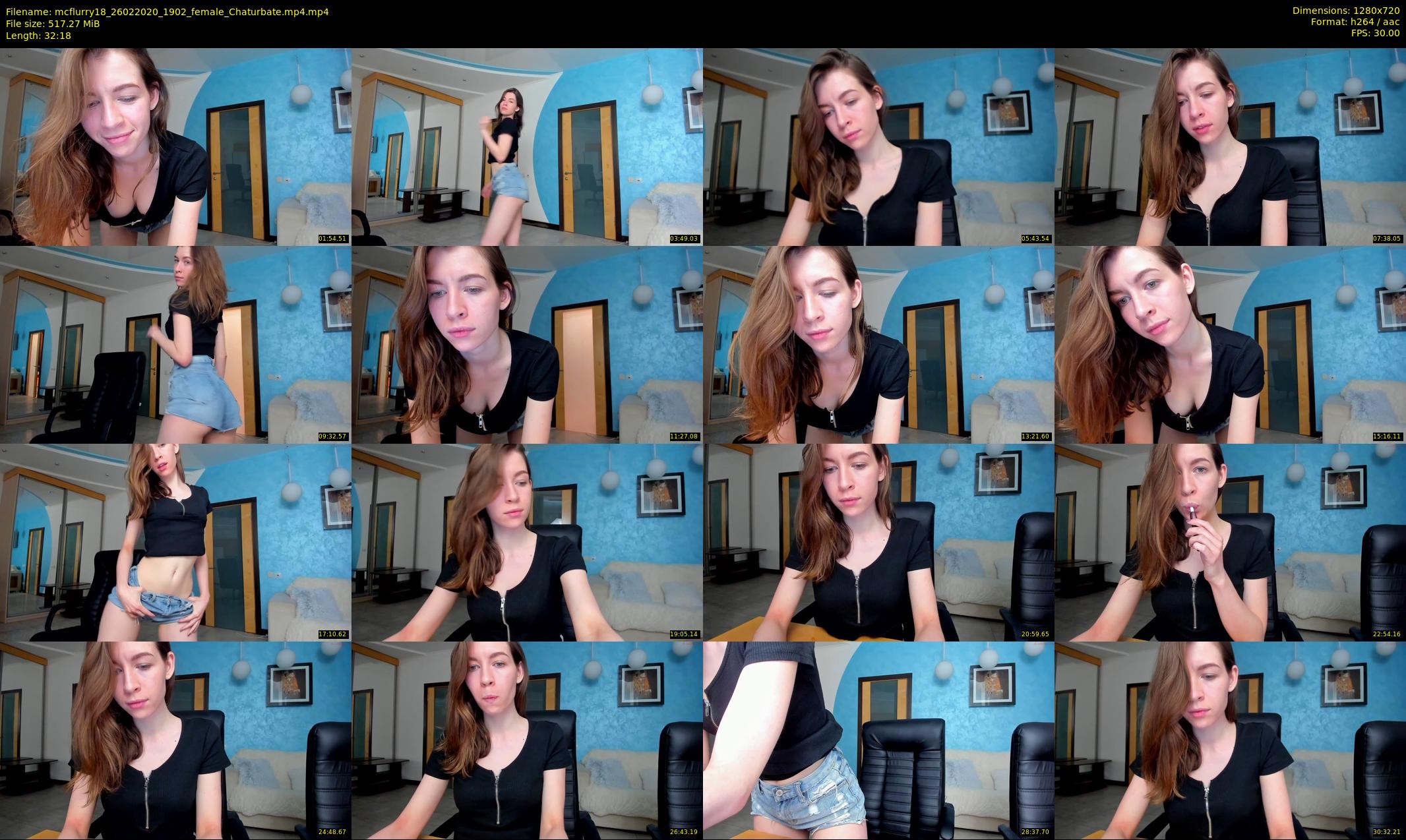 mcflurry18 — 33 minute Chaturbate female cam show recording, 720p, Feb 26, 2020