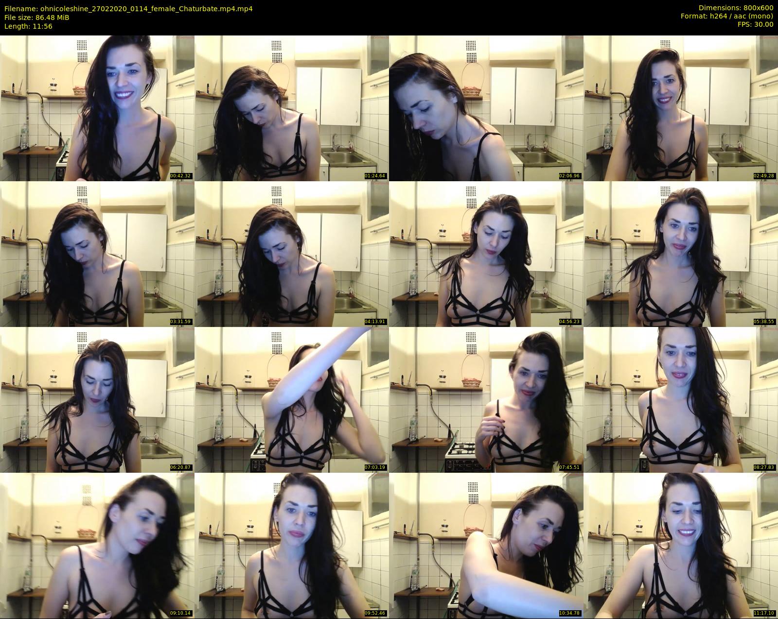 ohnicoleshine — 12 minute Chaturbate female cam show recording, 480p, Feb 27, 2020