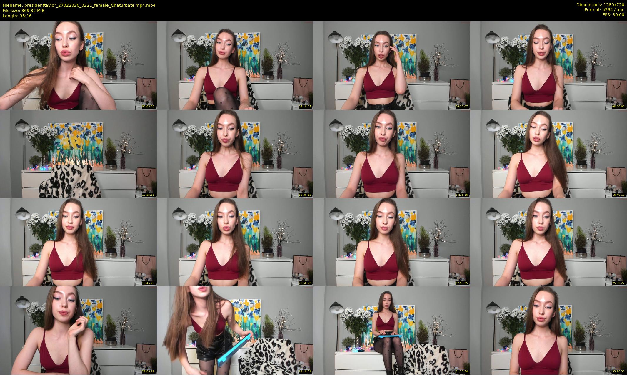 presidenttaylor — 36 minute Chaturbate female cam show recording, 720p, Feb 27, 2020