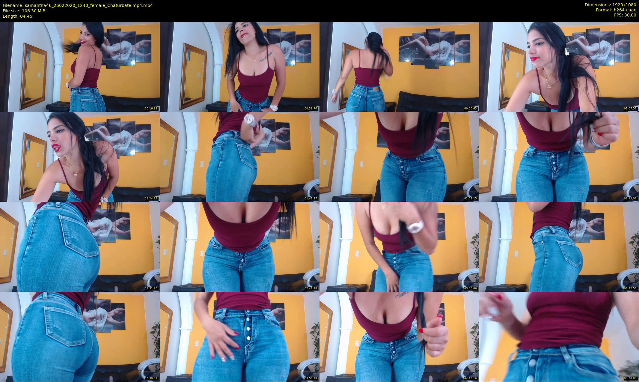 samantha46 — 5 minute Chaturbate female cam show recording, 1080p, Feb 26, 2020