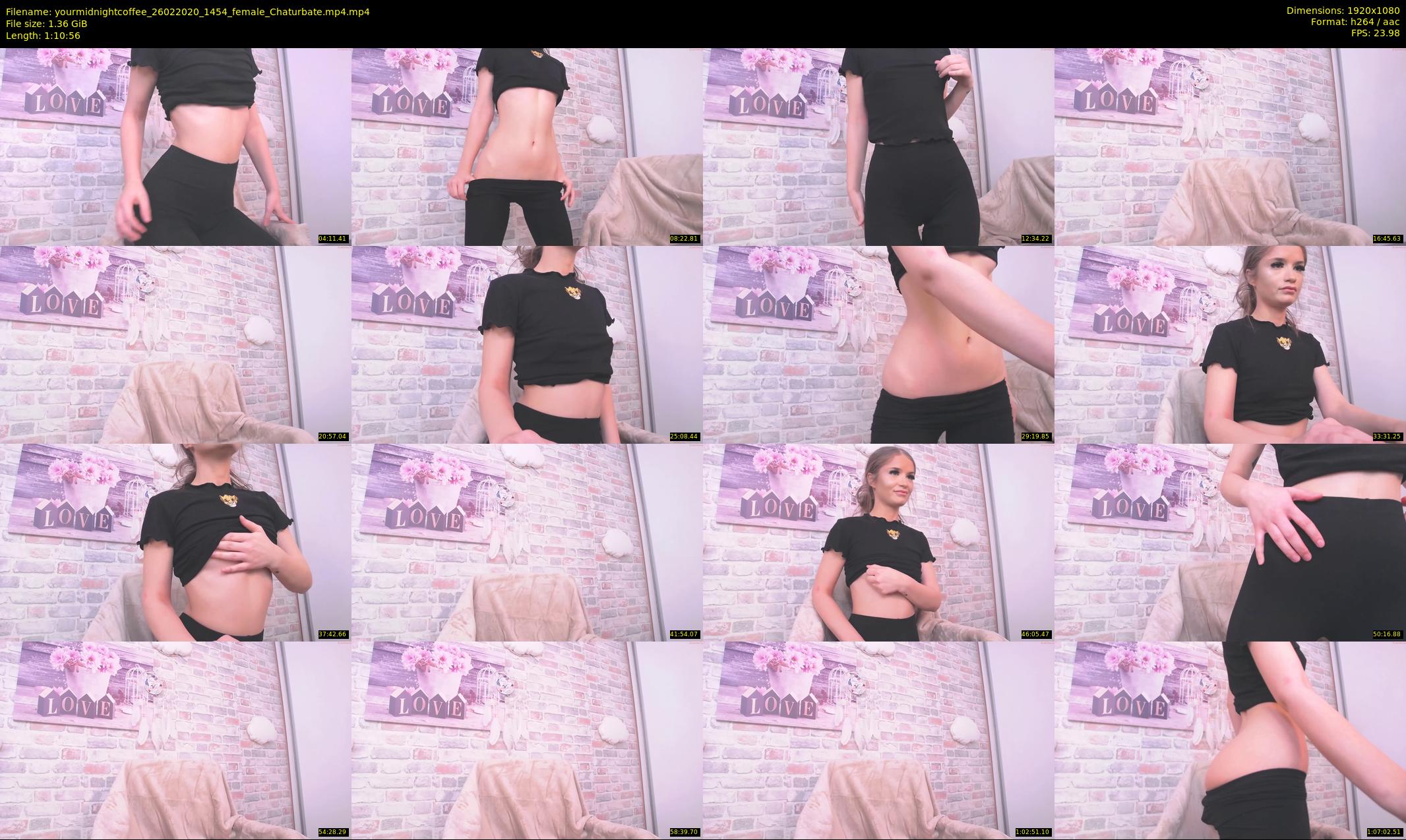 yourmidnightcoffee — 71 minute Chaturbate female cam show recording, 1080p, Feb 26, 2020