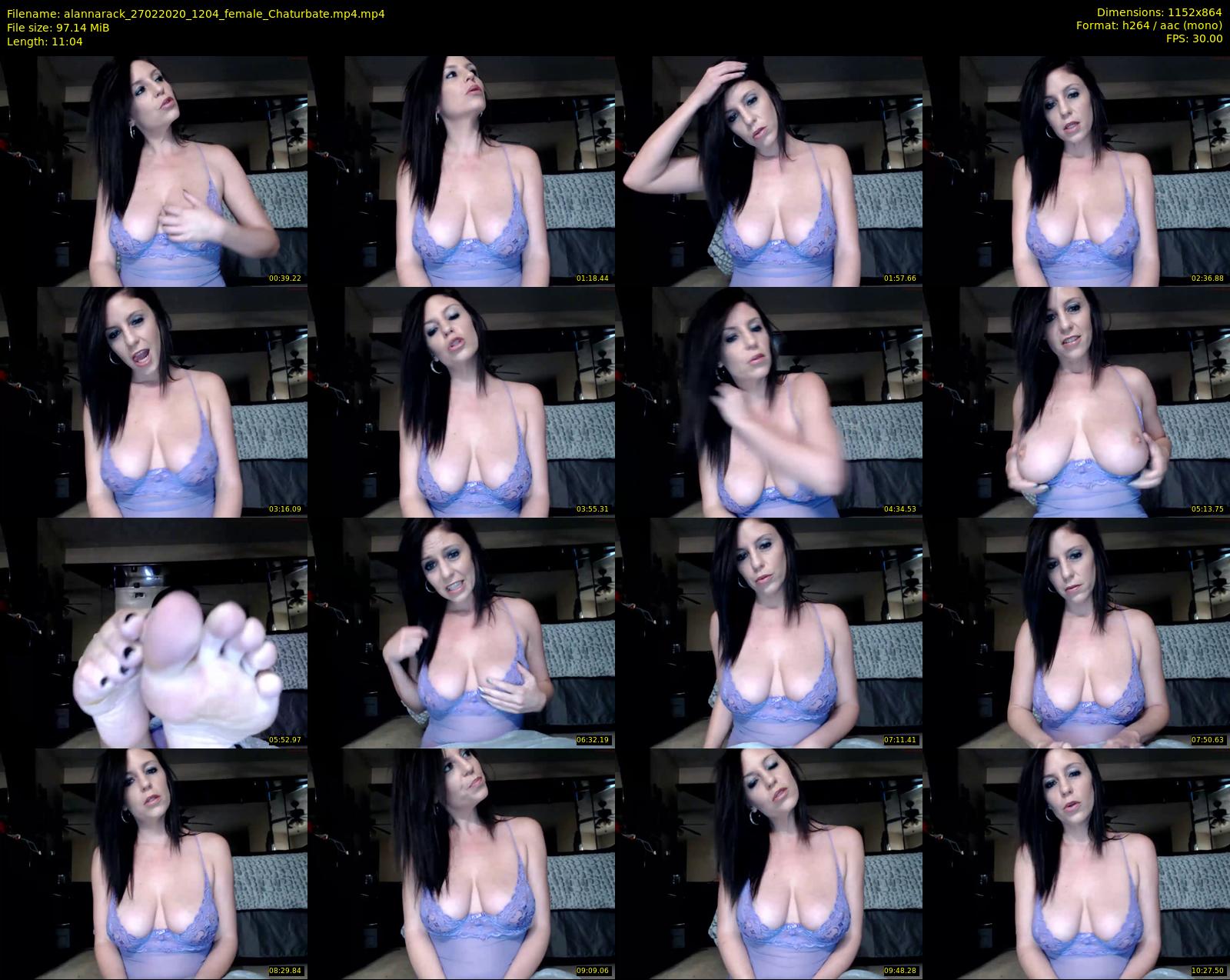 alannarack — 12 minute Chaturbate female cam show recording, 720p, Feb 27, 2020