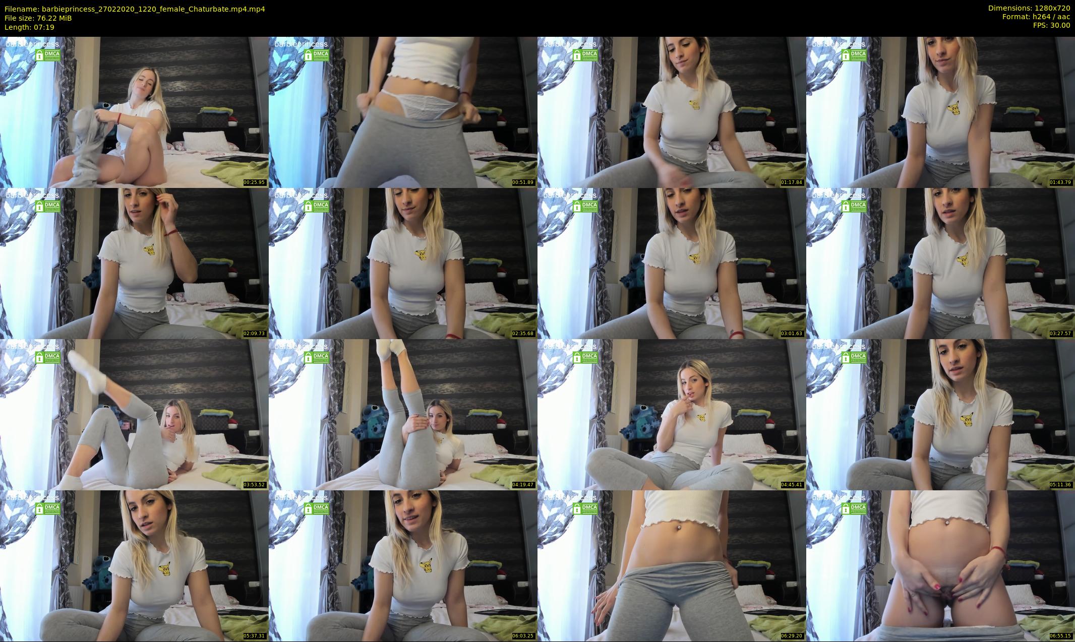 barbieprincess — 8 minute Chaturbate female cam show recording, 720p, Feb 27, 2020