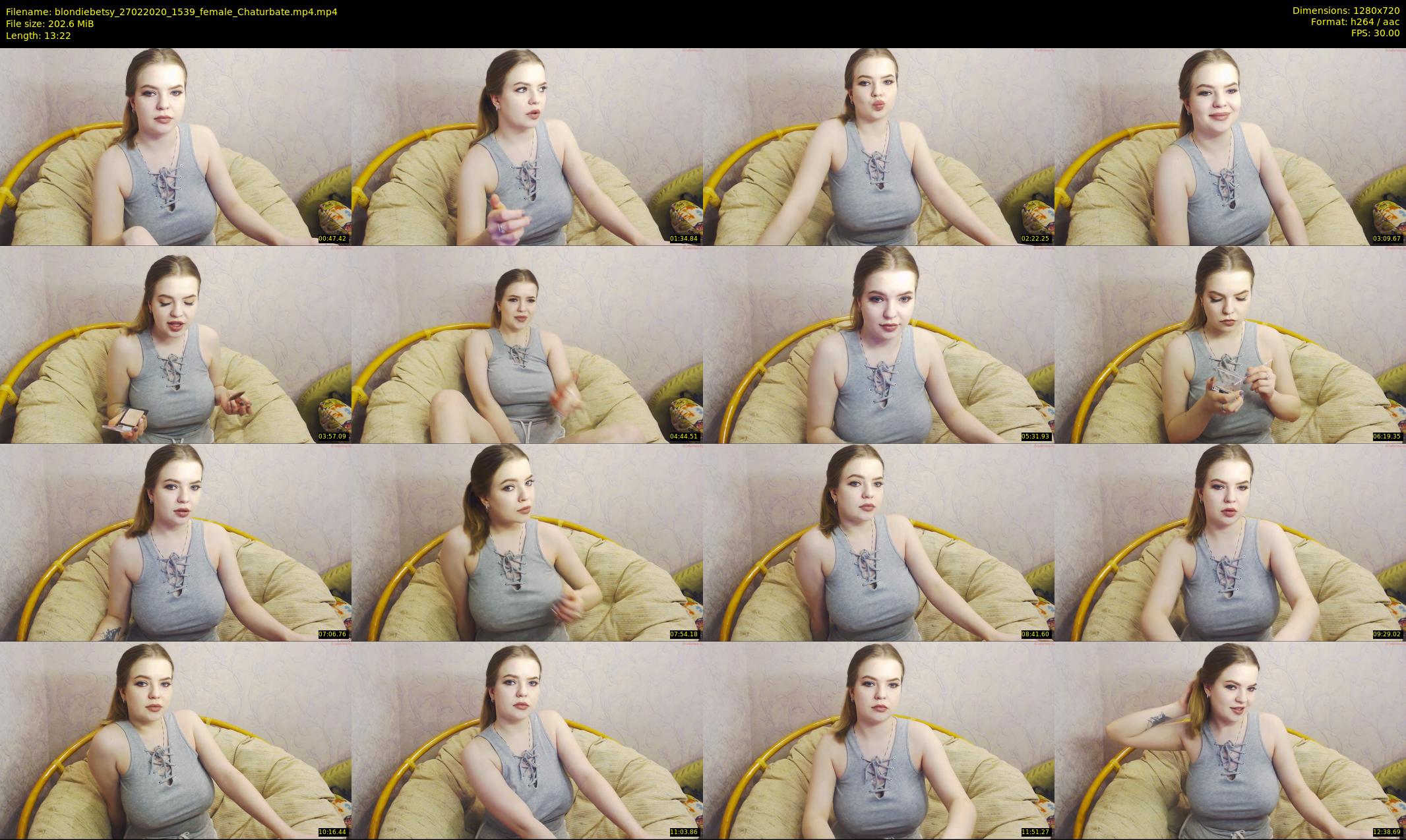blondiebetsy — 14 minute Chaturbate female cam show recording, 720p, Feb 27, 2020