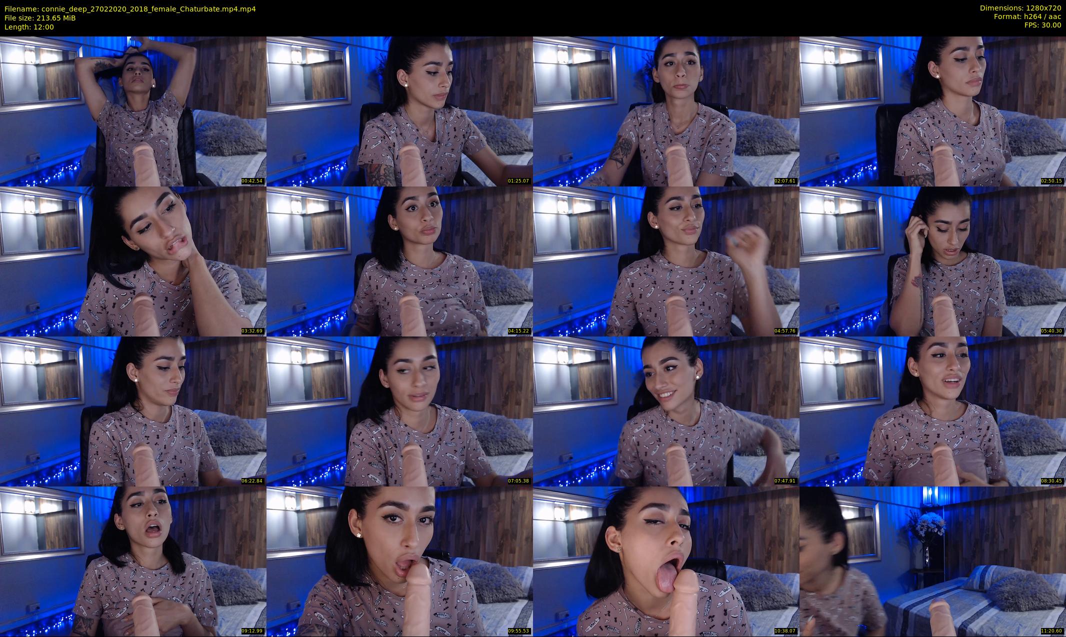 connie_deep — 12 minute Chaturbate female cam show recording, 720p, Feb 27, 2020