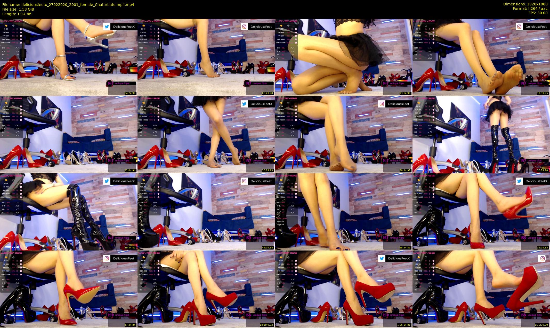 deliciousfeetx — 75 minute Chaturbate female cam show recording, 1080p, Feb 27, 2020