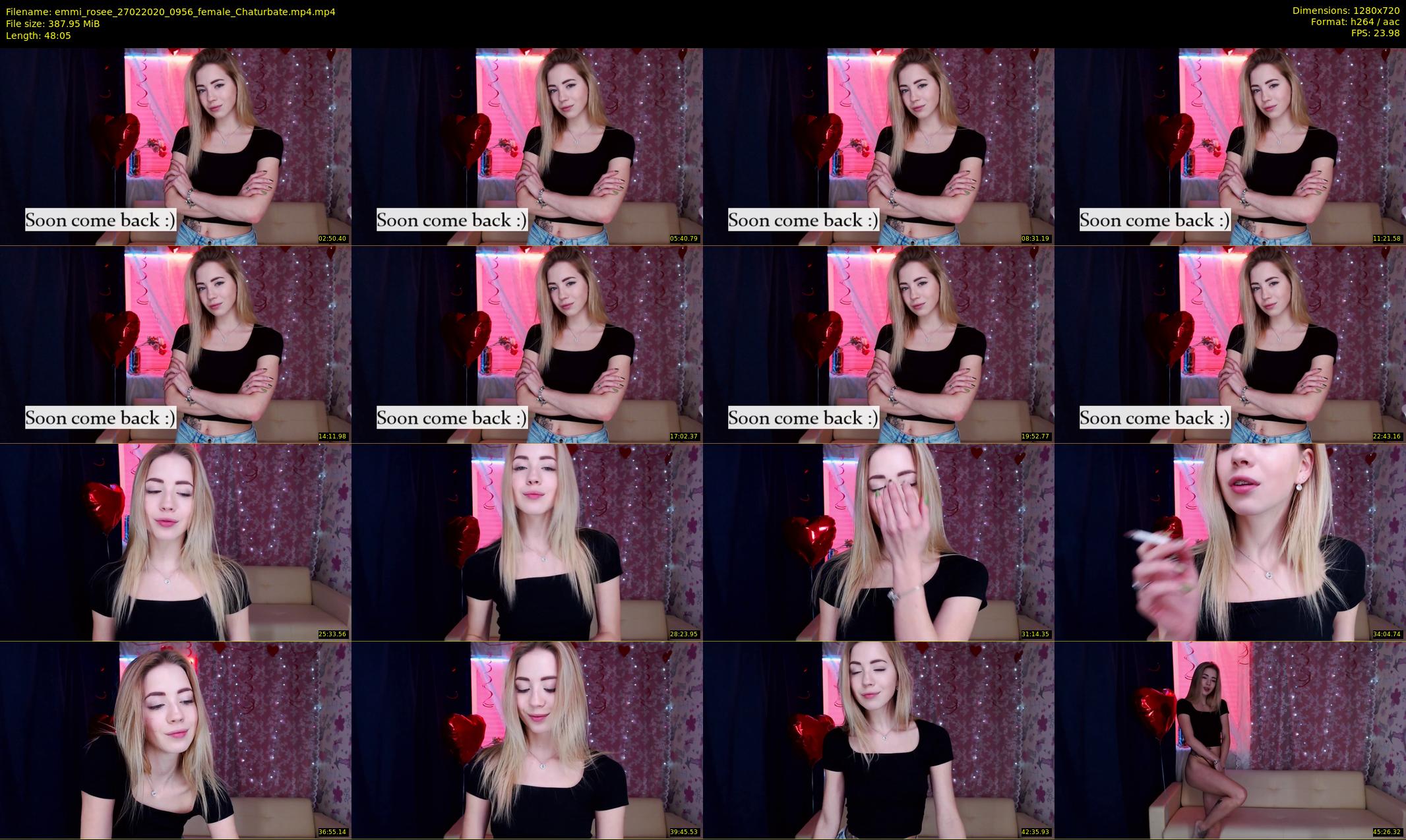 emmi_rosee — 49 minute Chaturbate female cam show recording, 720p, Feb 27, 2020