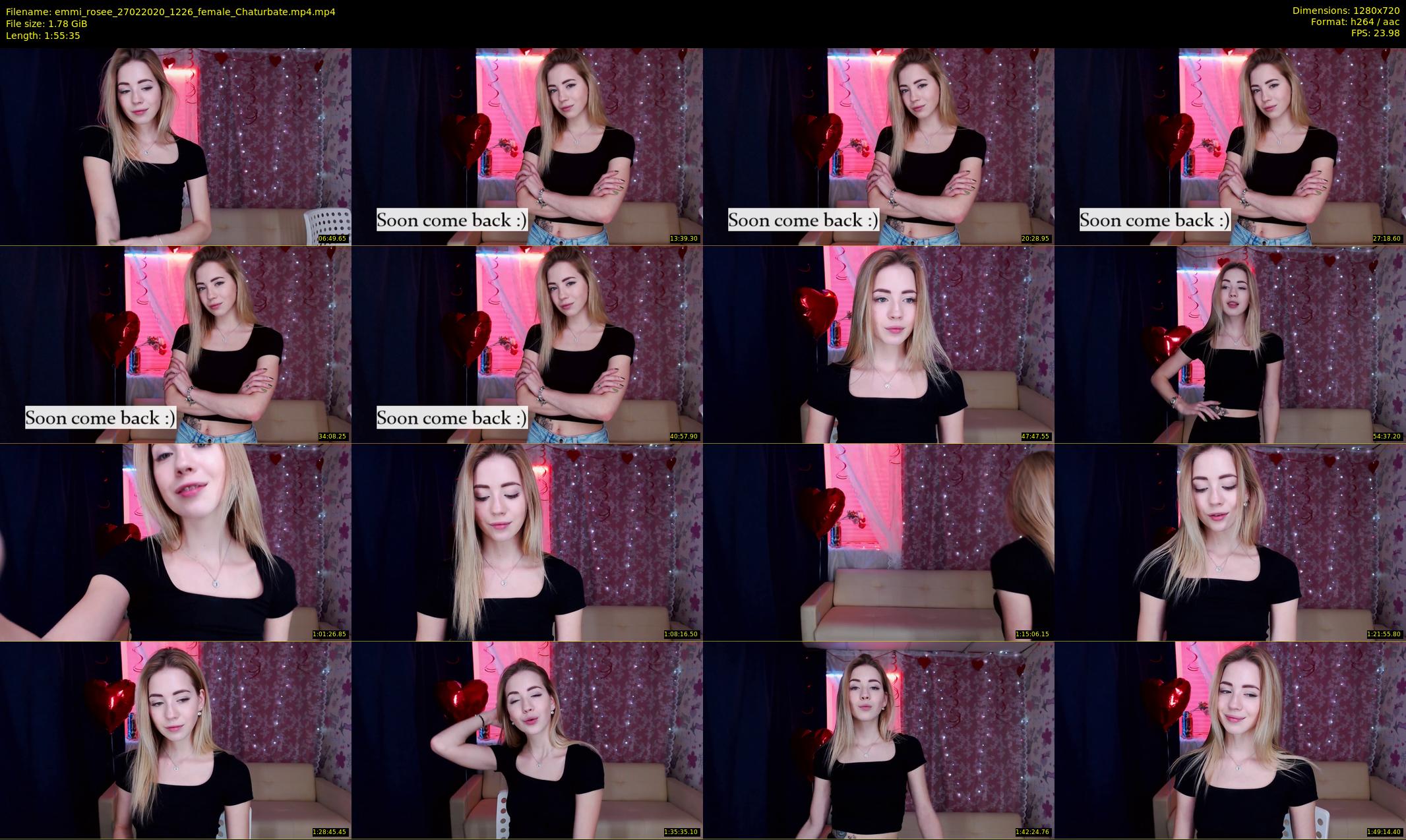 emmi_rosee — 116 minute Chaturbate female cam show recording, 720p, Feb 27, 2020