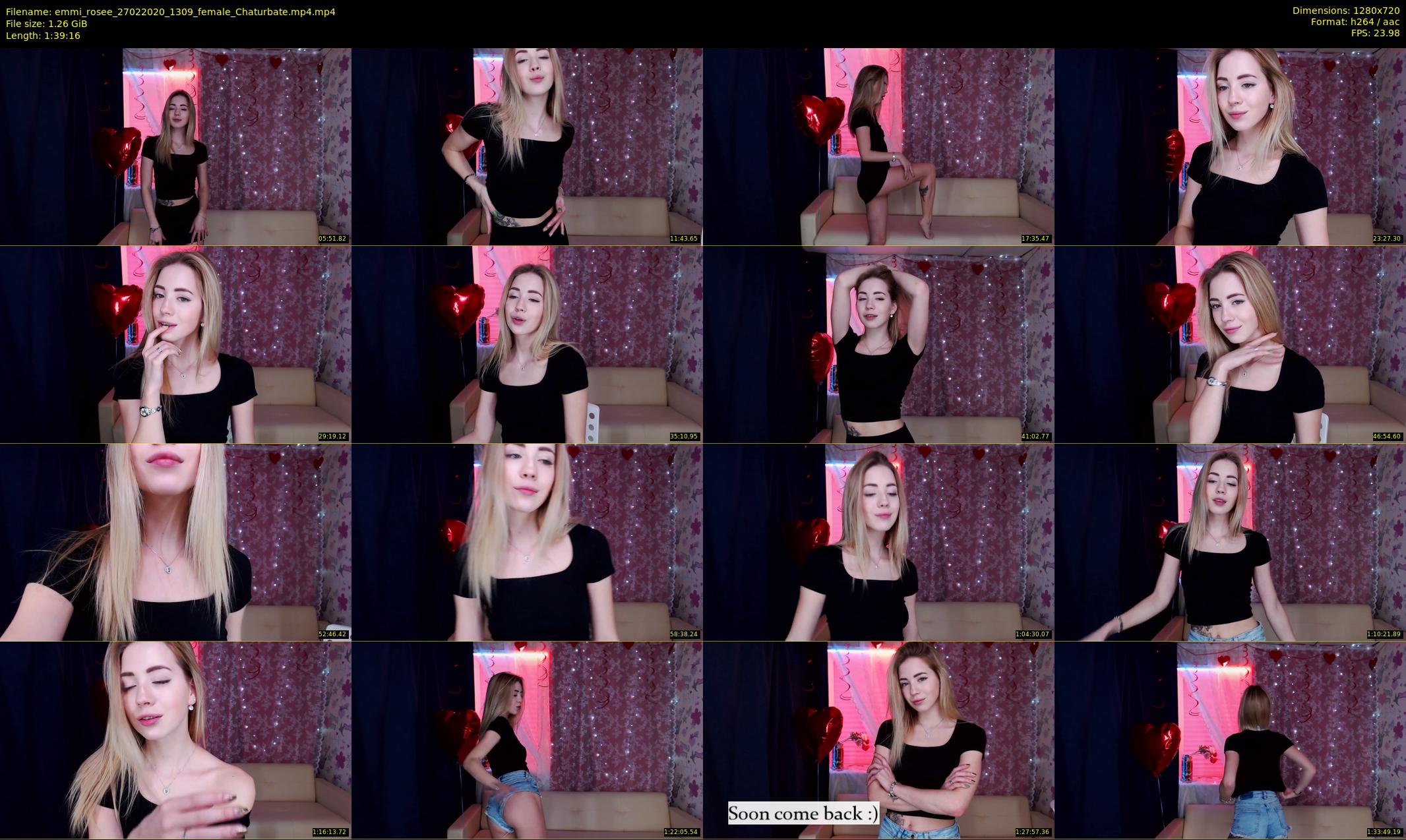 emmi_rosee — 100 minute Chaturbate female cam show recording, 720p, Feb 27, 2020