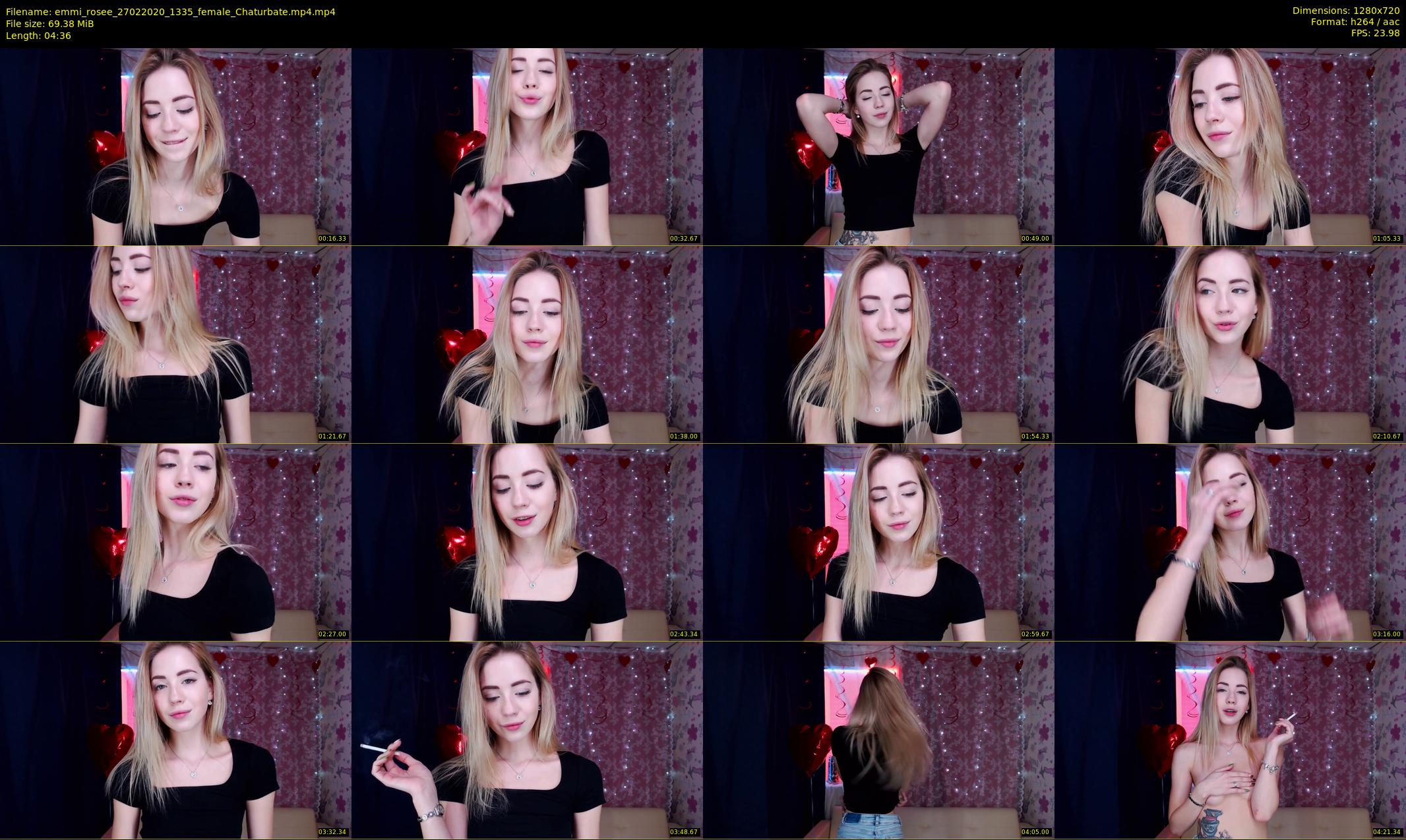 emmi_rosee — 5 minute Chaturbate female cam show recording, 720p, Feb 27, 2020