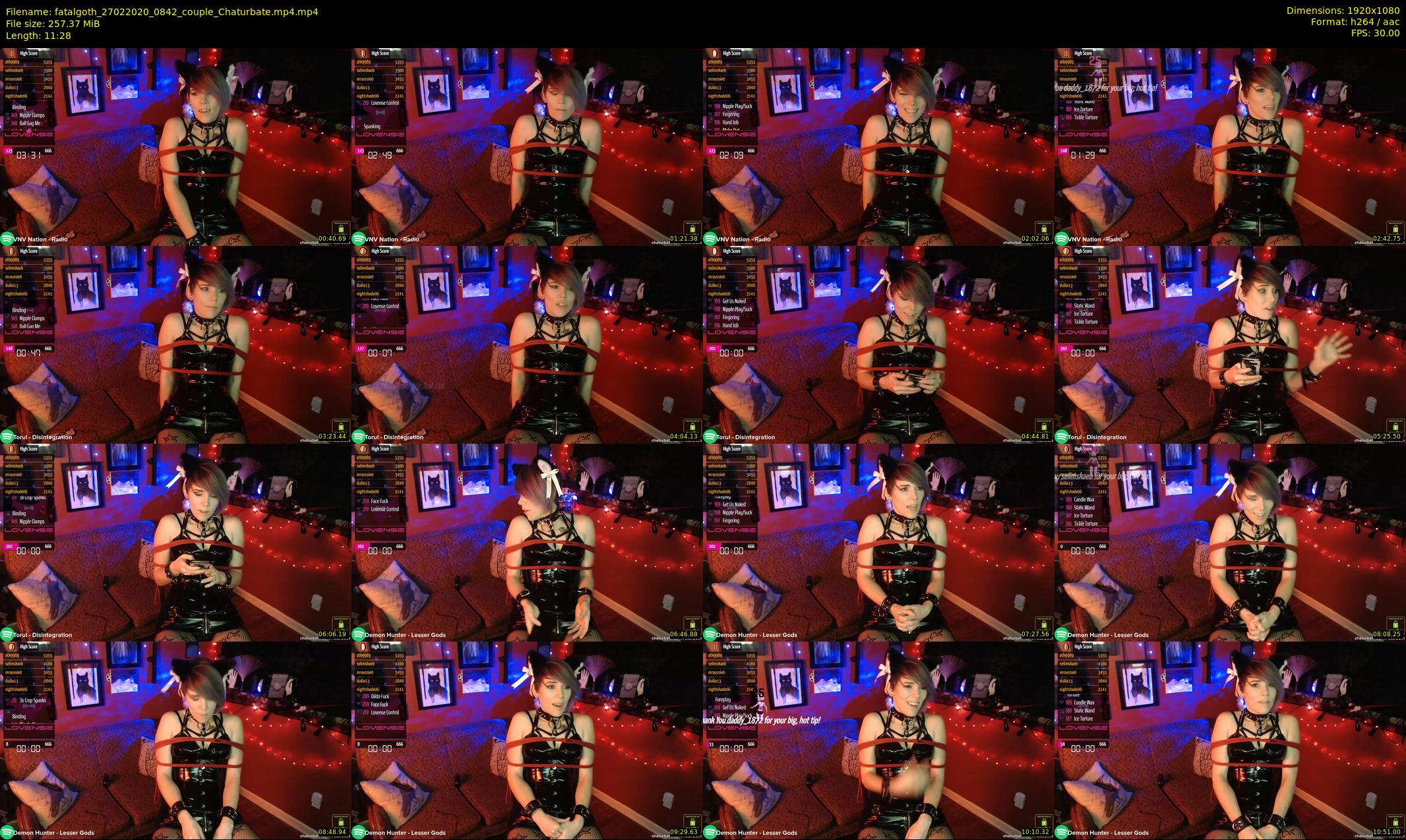 fatalgoth — 12 minute Chaturbate couple cam show recording, 1080p, Feb 27, 2020