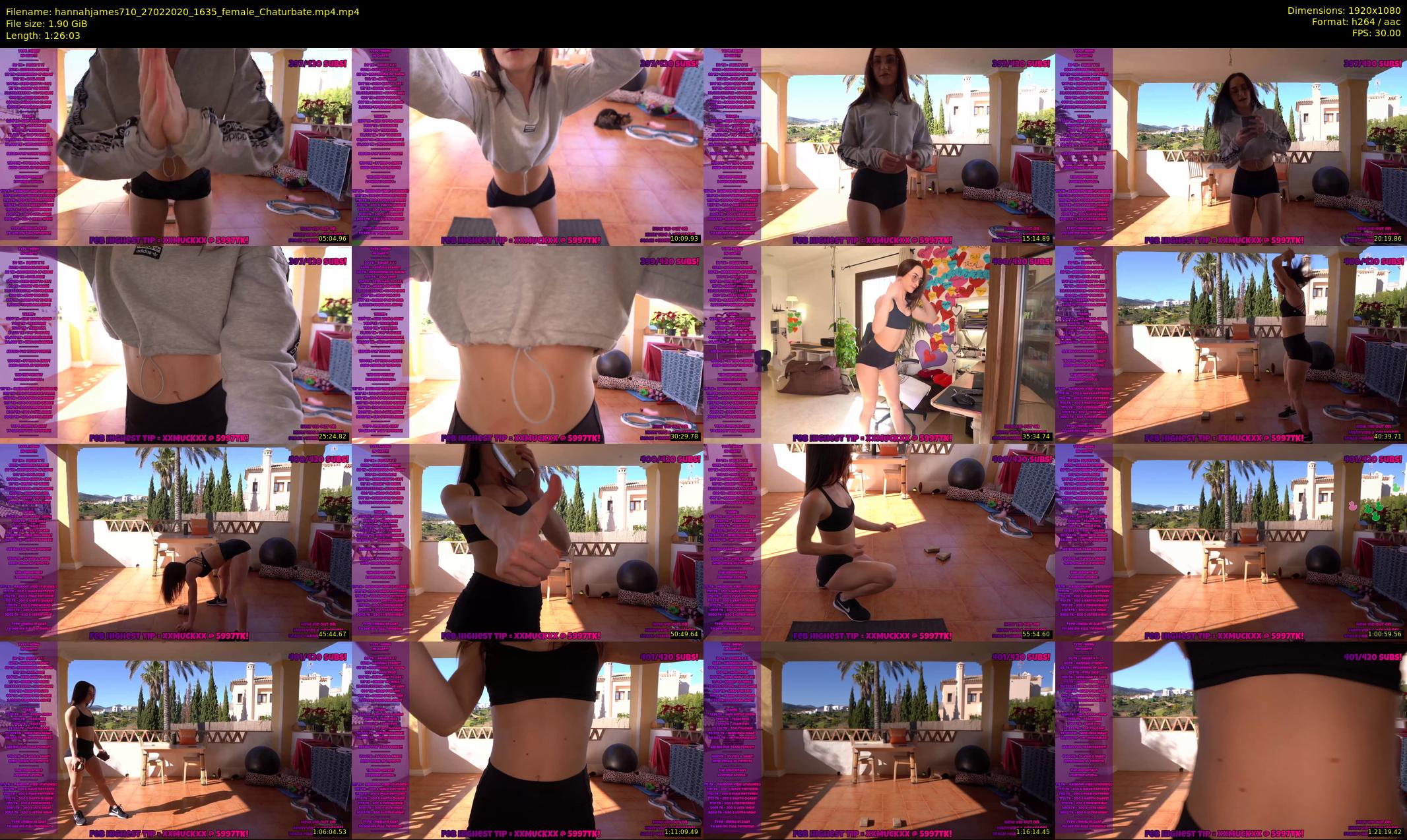 hannahjames710 — 87 minute Chaturbate female cam show recording, 1080p, Feb 27, 2020