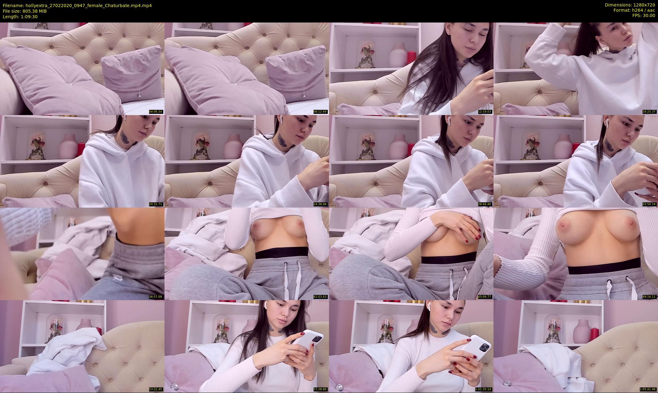 hollyextra — 70 minute Chaturbate female cam show recording, 720p, Feb 27, 2020