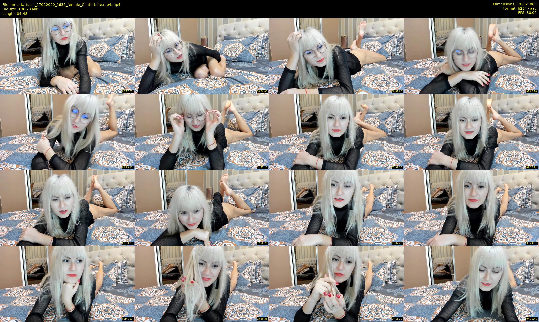 larissa4 — 5 minute Chaturbate female cam show recording, 1080p, Feb 27, 2020
