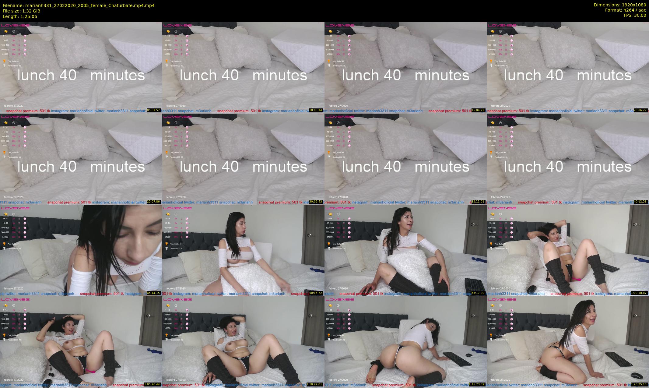 marianh331 — 86 minute Chaturbate female cam show recording, 1080p, Feb 27, 2020